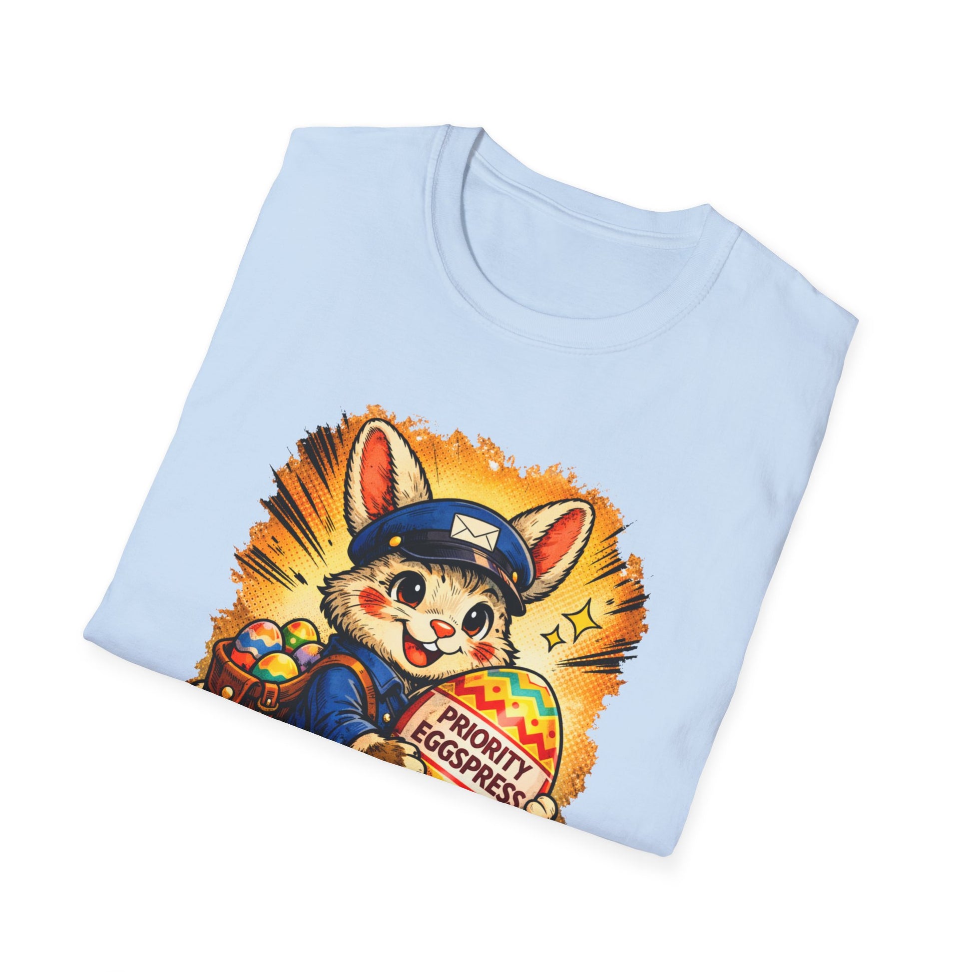 Easter Bunny Mail Carrier T‑Shirt – Cute Postal Bunny with Priority Eggspress Graphic