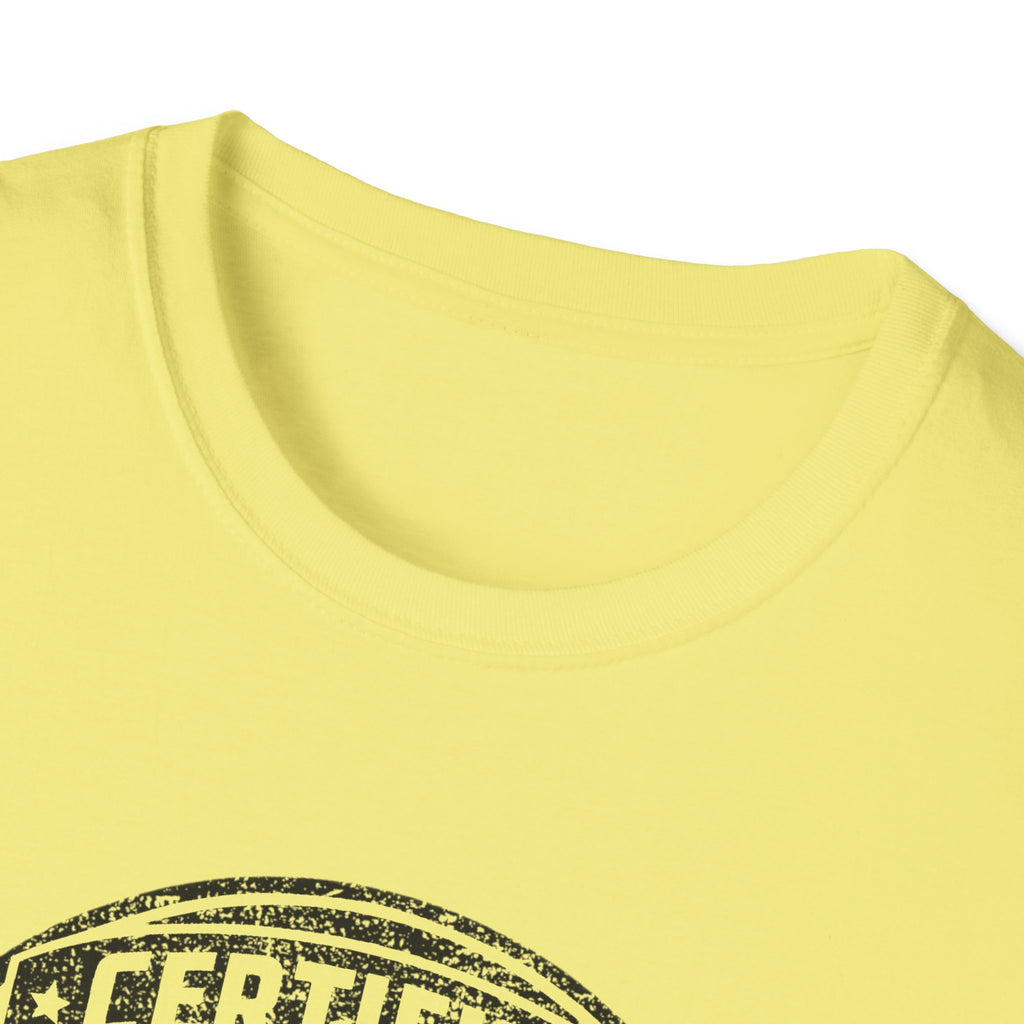 Certified Fur Dad T-Shirt — Distressed Graphic tee, Vintage Paw Print Design for Dog & Cat Fathers Mail Carriers