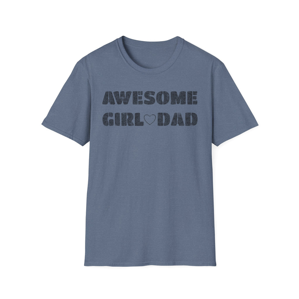 Awesome Girl Dad T-Shirt — Vintage Stencil Father’s Day Tee