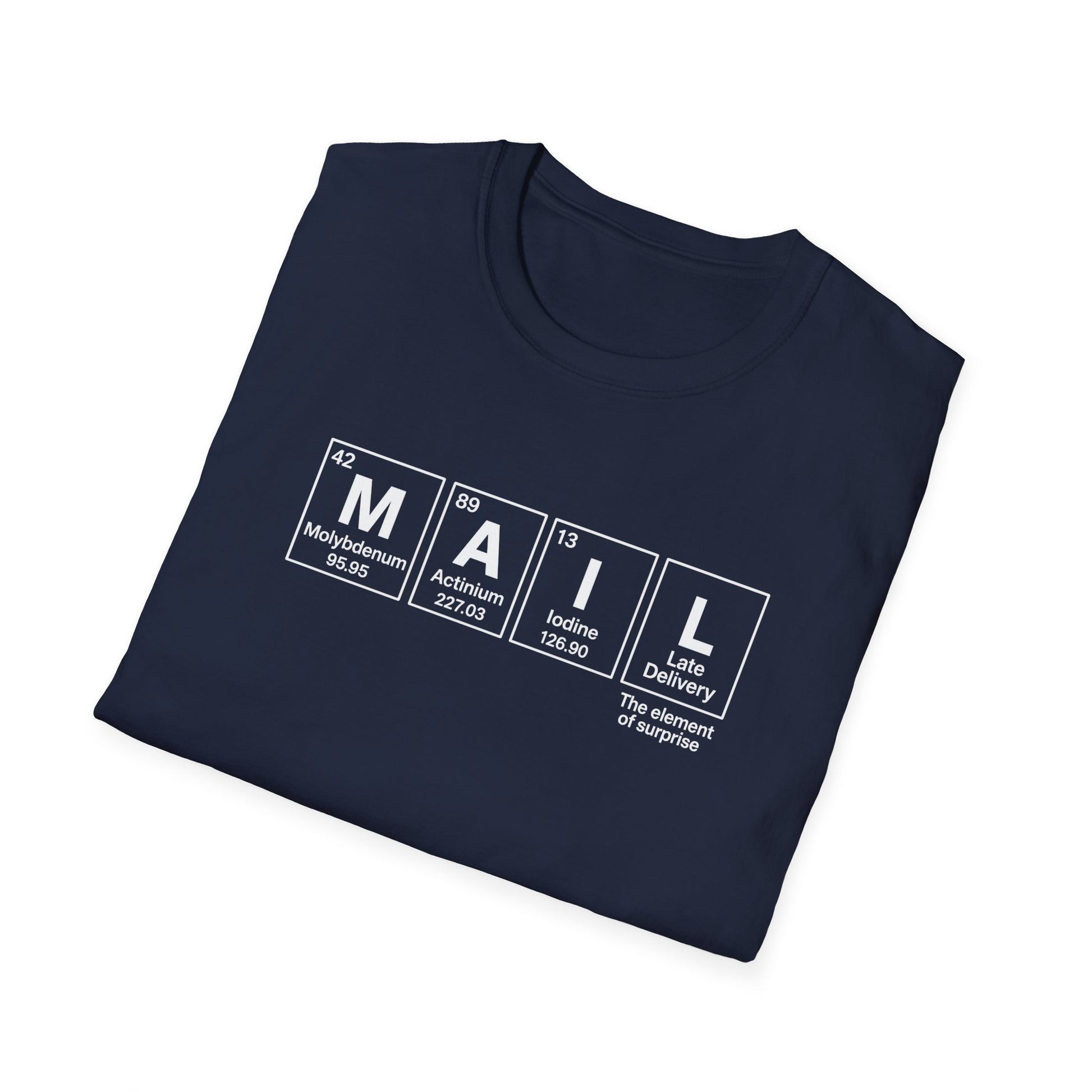 Postal, Chemistry Inspired Unisex T-Shirt - 'MAIL' Graphic Tee, Science Lover Gift, Casual Wear, Birthday Present, Unique Apparel