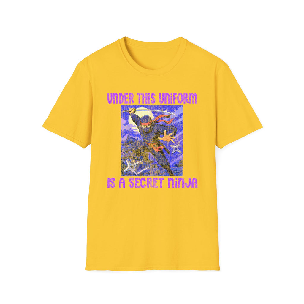 Ninja Uniform T-Shirt – "Under This Uniform Is a Secret Ninja" Graphic Tee