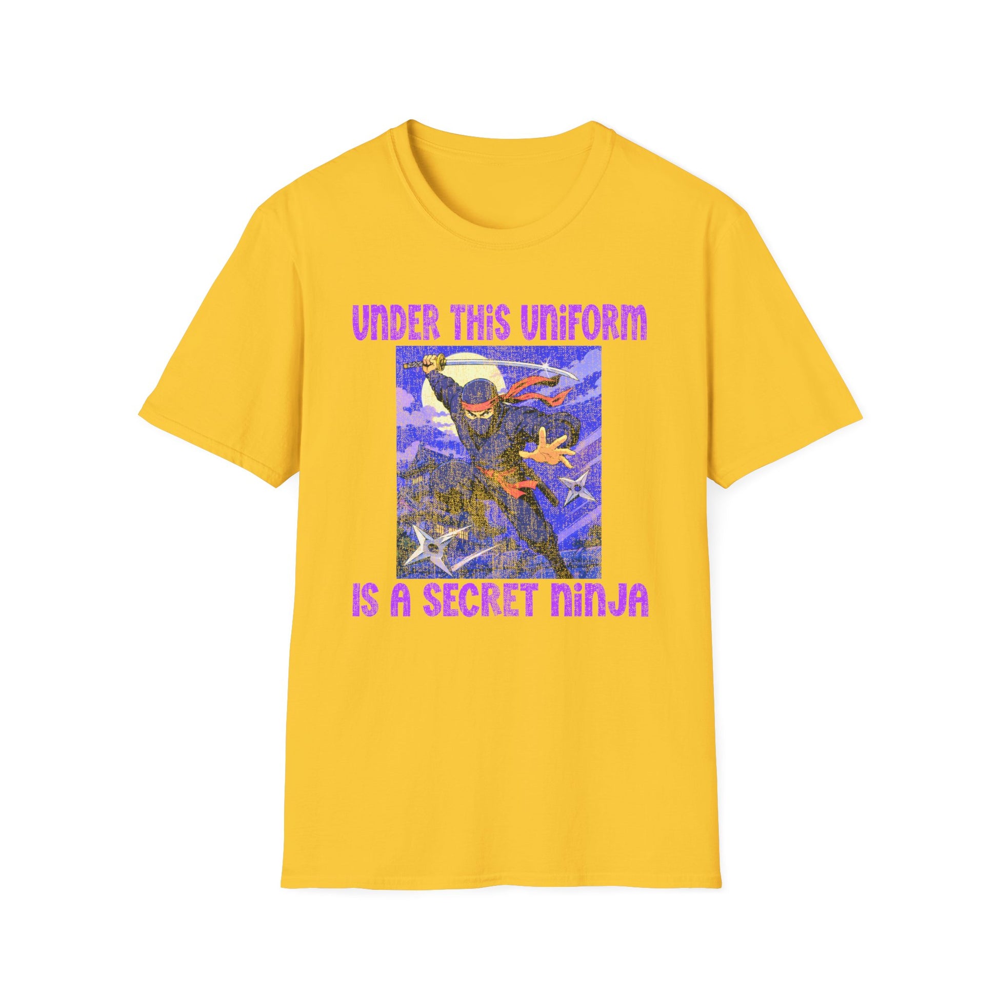 Ninja Uniform T-Shirt – "Under This Uniform Is a Secret Ninja" Graphic Tee