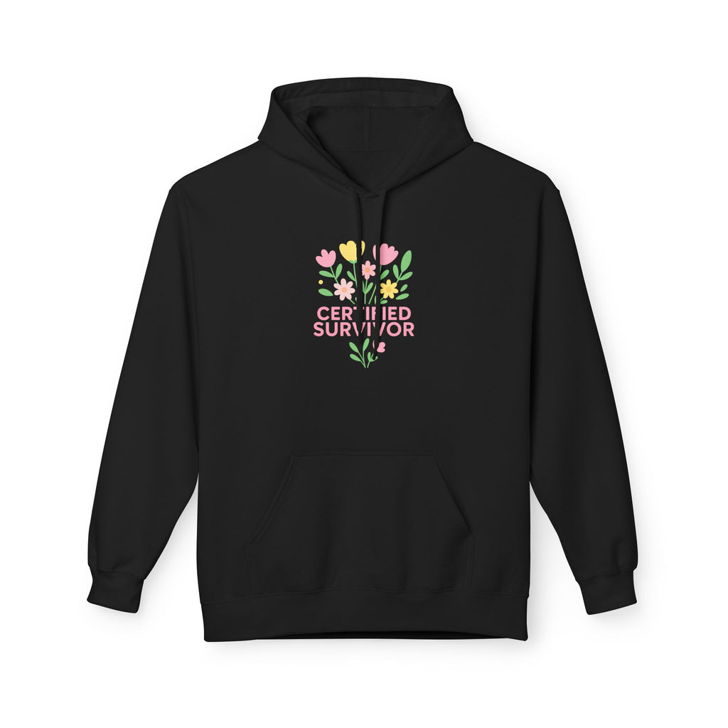 Certified Survivor Floral Hoodie | Motivational Gift, Unisex Fleece Sweatshirt, Cancer Awareness Apparel, Comfort Wear, Inspirational [...]