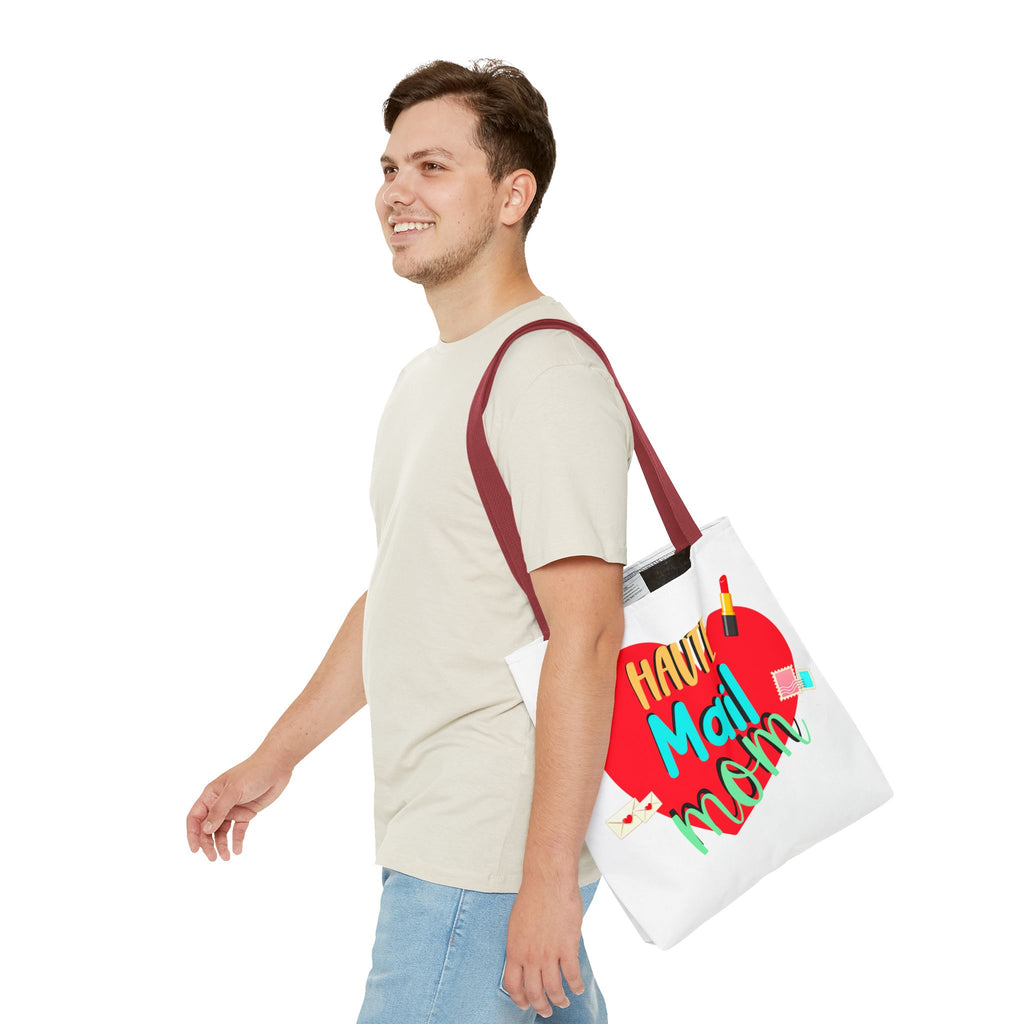 Tote Bag — "Haut Mail Mom" Heart Design Tote for Postal & Mom Gifts