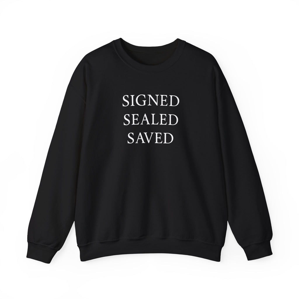 Signed Sealed Saved Crewneck Sweatshirt, Postal Workers Sweatshirts, Christian Sweatshirts, Gifts For Postal Workers, Gift Ideas.