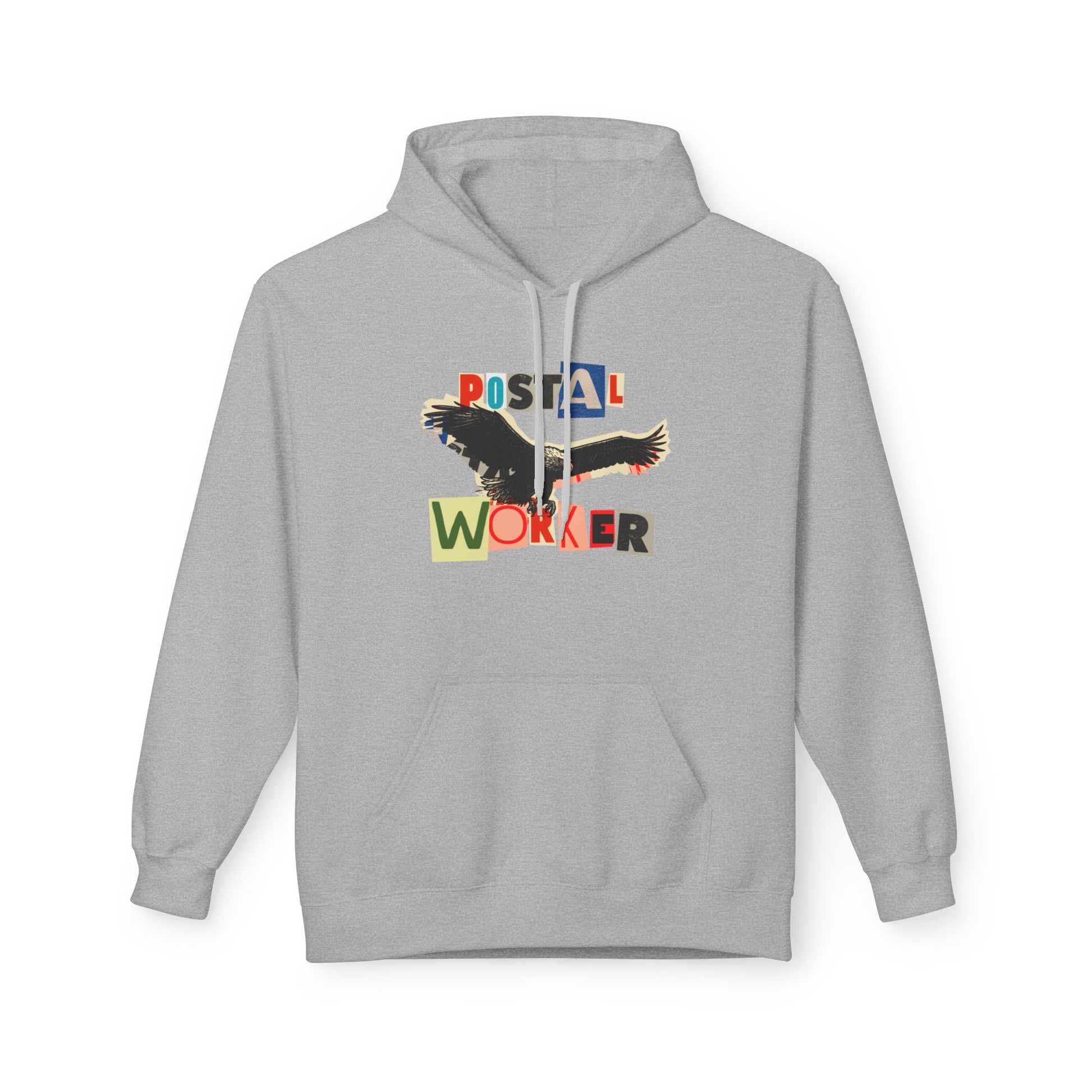 Postal Worker Ransom Letter Hoodie – Bold Eagle Graphic Sweatshirt for Proud Mail Carriers