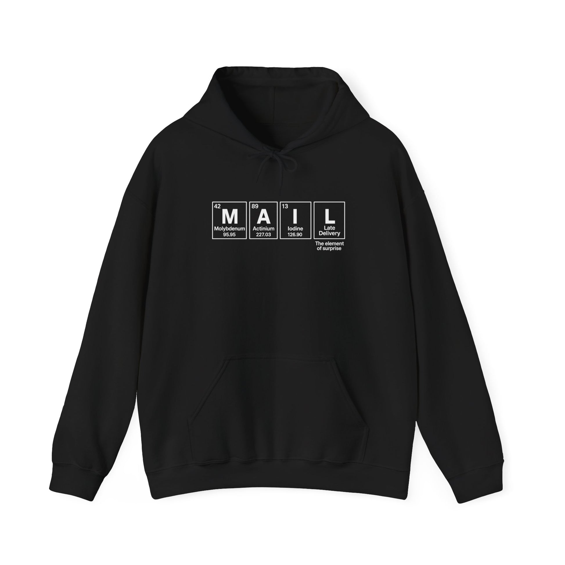 Mail Hoodie, Science Lover Gift, Unisex Sweatshirt, Chemistry Humor, Perfect for Birthdays, Holidays, Cozy Apparel, Postal Hoodies