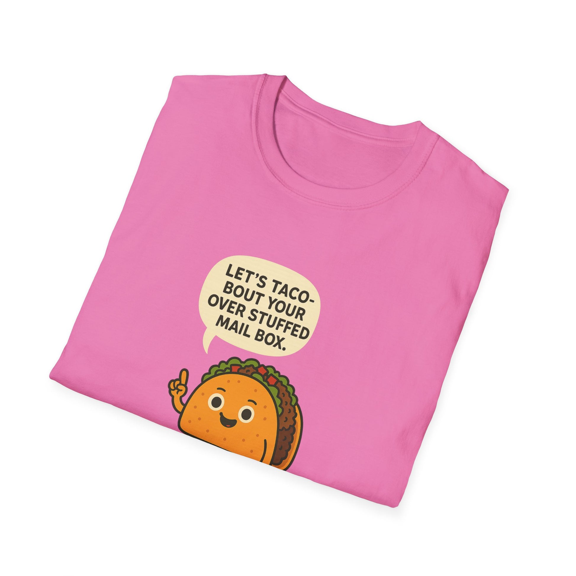 Let's Taco 'Bout It Unisex Softstyle T-Shirt | Fun Foodie Tee for Taco Lovers, Perfect Gift for Birthdays, Taco Tuesday, or Food Events