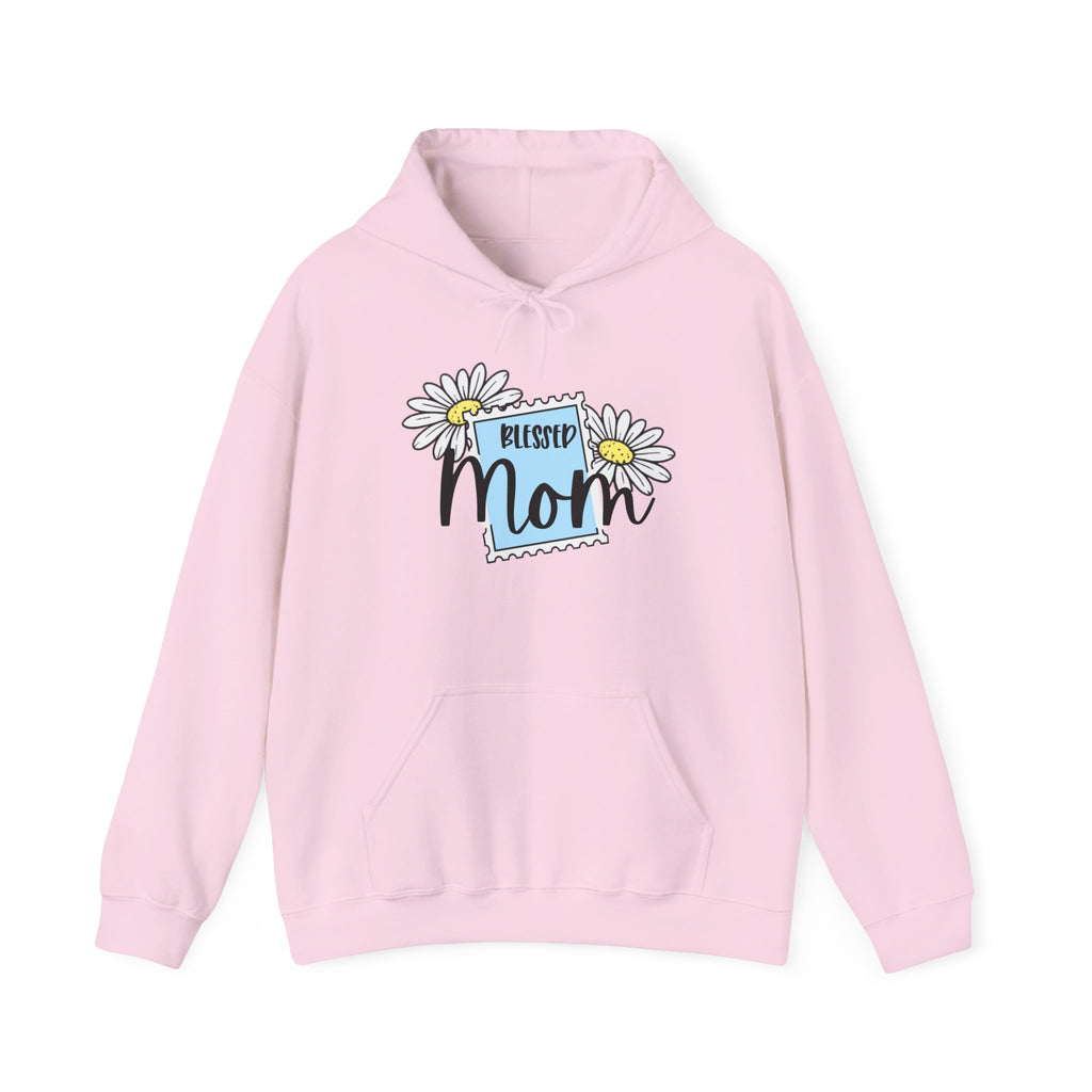 Blessed Mom Hoodie – Cute Mother’s Day Gift for Mom | Minimalist Stamp Design Mom Sweatshirt