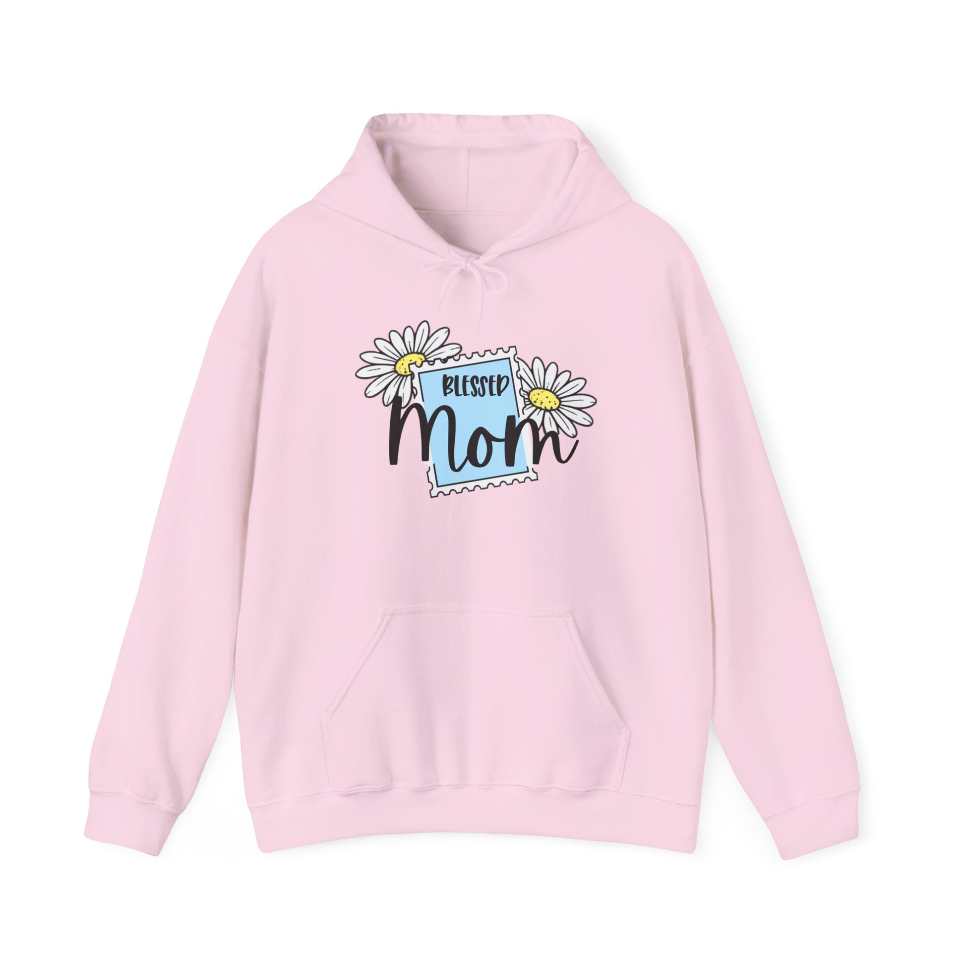 Blessed Mom Hoodie – Cute Mother’s Day Gift for Mom | Minimalist Stamp Design Mom Sweatshirt