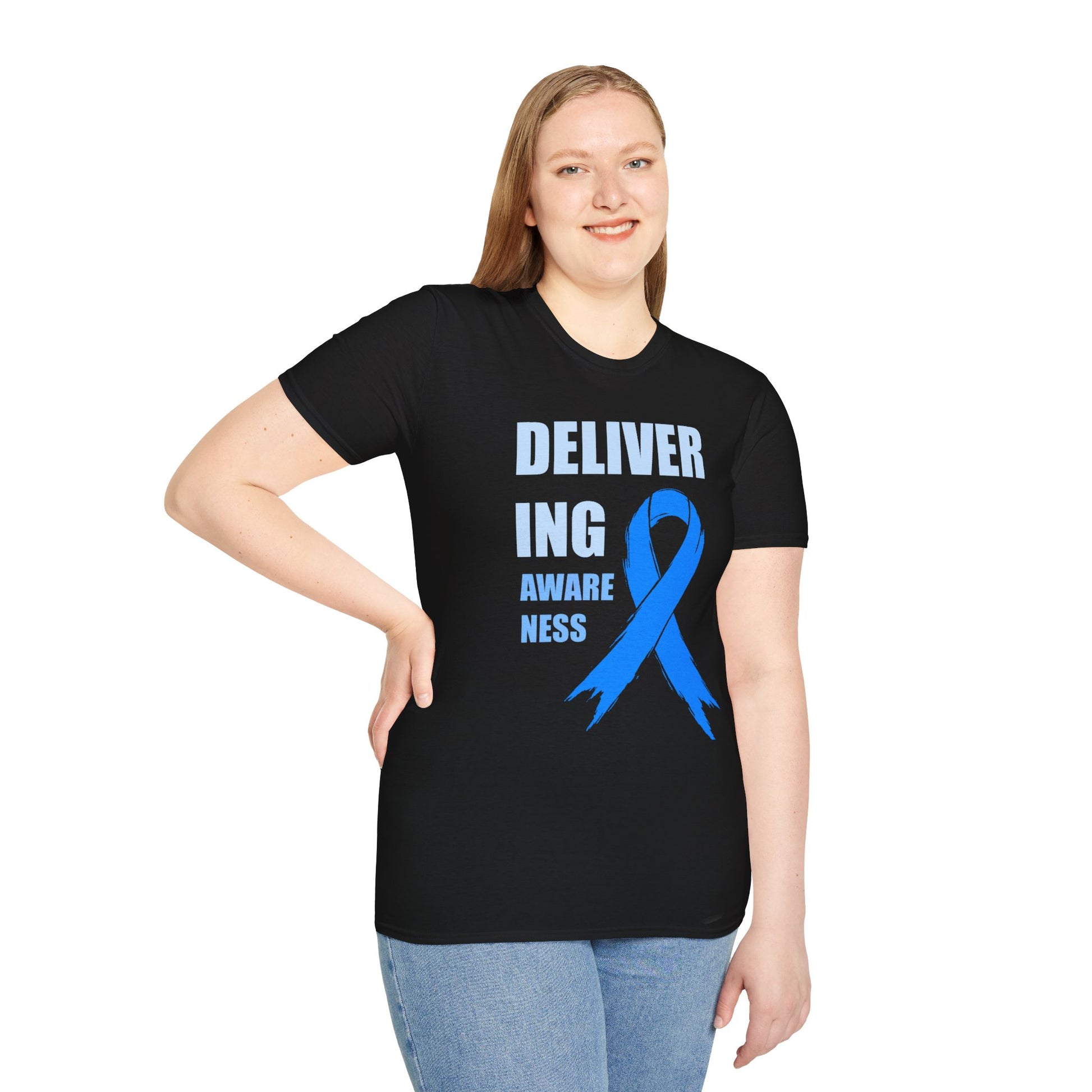 Prostate Cancer Awareness Shirt – Delivering Awareness Light Blue Ribbon Support Tee