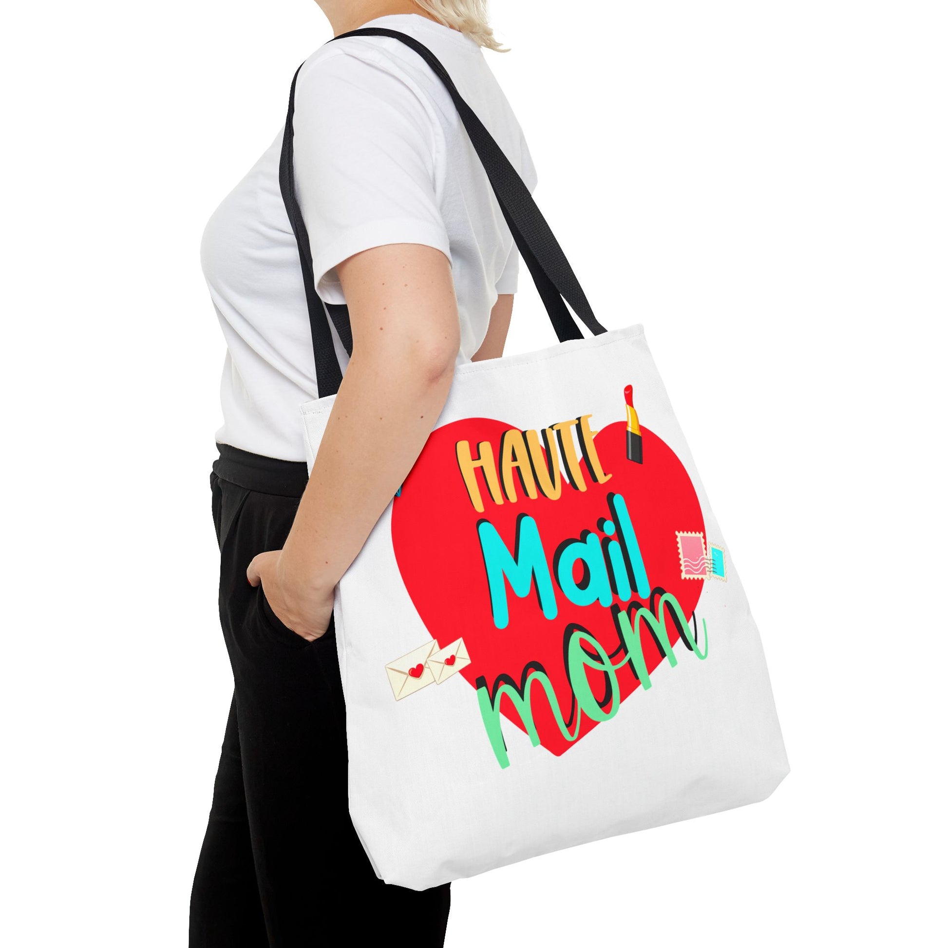 Tote Bag — "Haut Mail Mom" Heart Design Tote for Postal & Mom Gifts