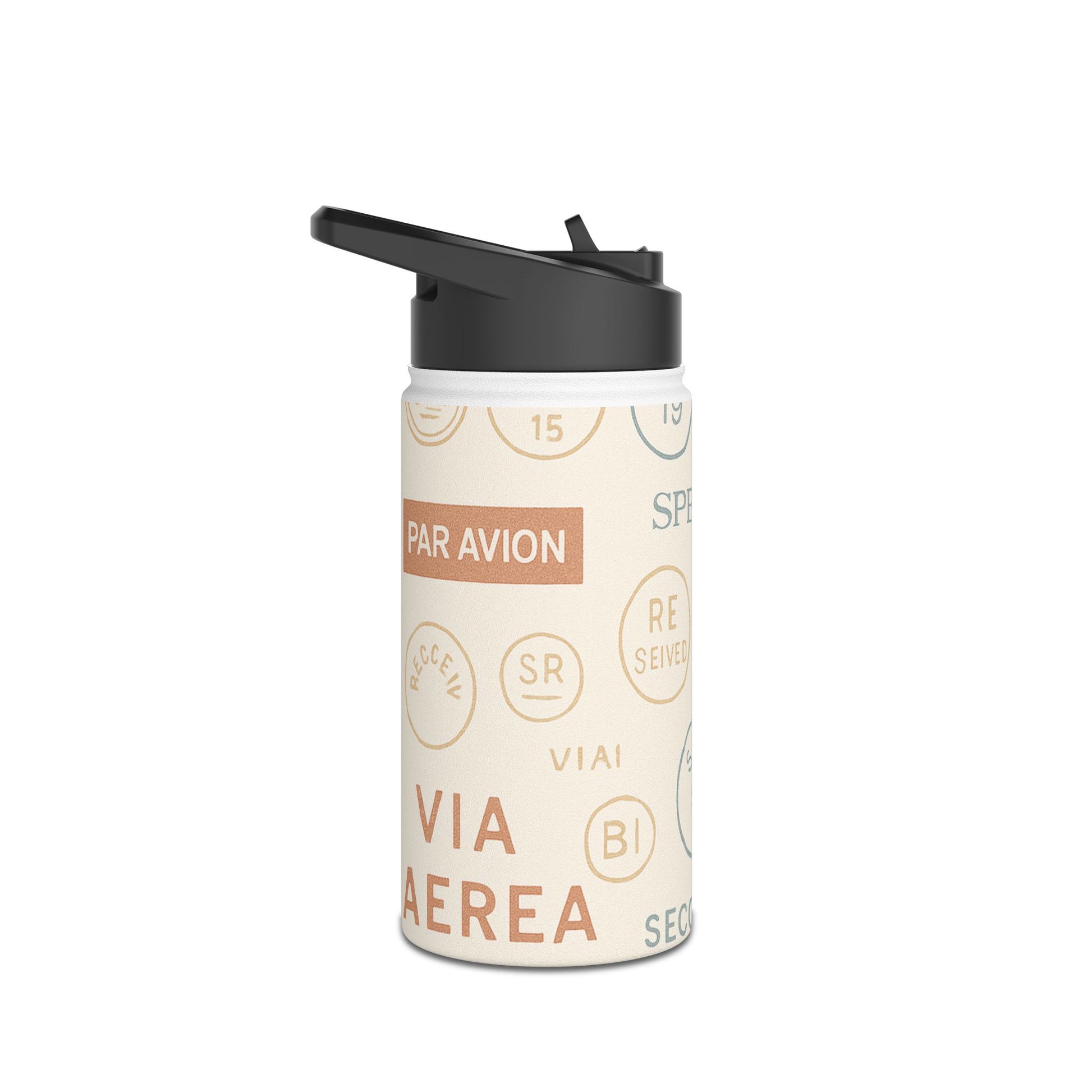 Vintage-Inspired Stainless Steel Water Bottle, Eco-Friendly Travel, Fitness Hydration, Gift for Adventurers, Cool Drinkware