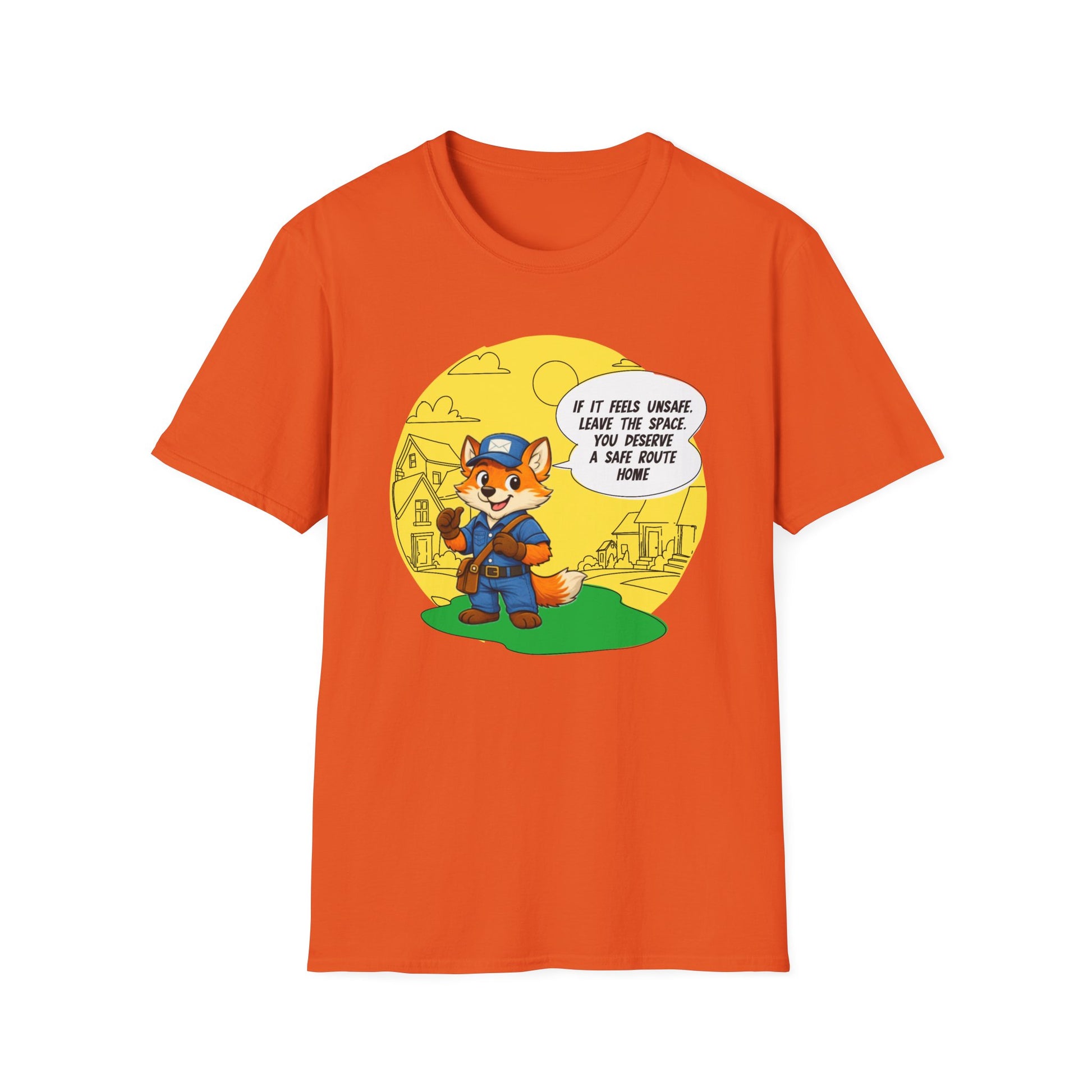 Safe Route Home – Delivery Worker Safety Awareness T-Shirt