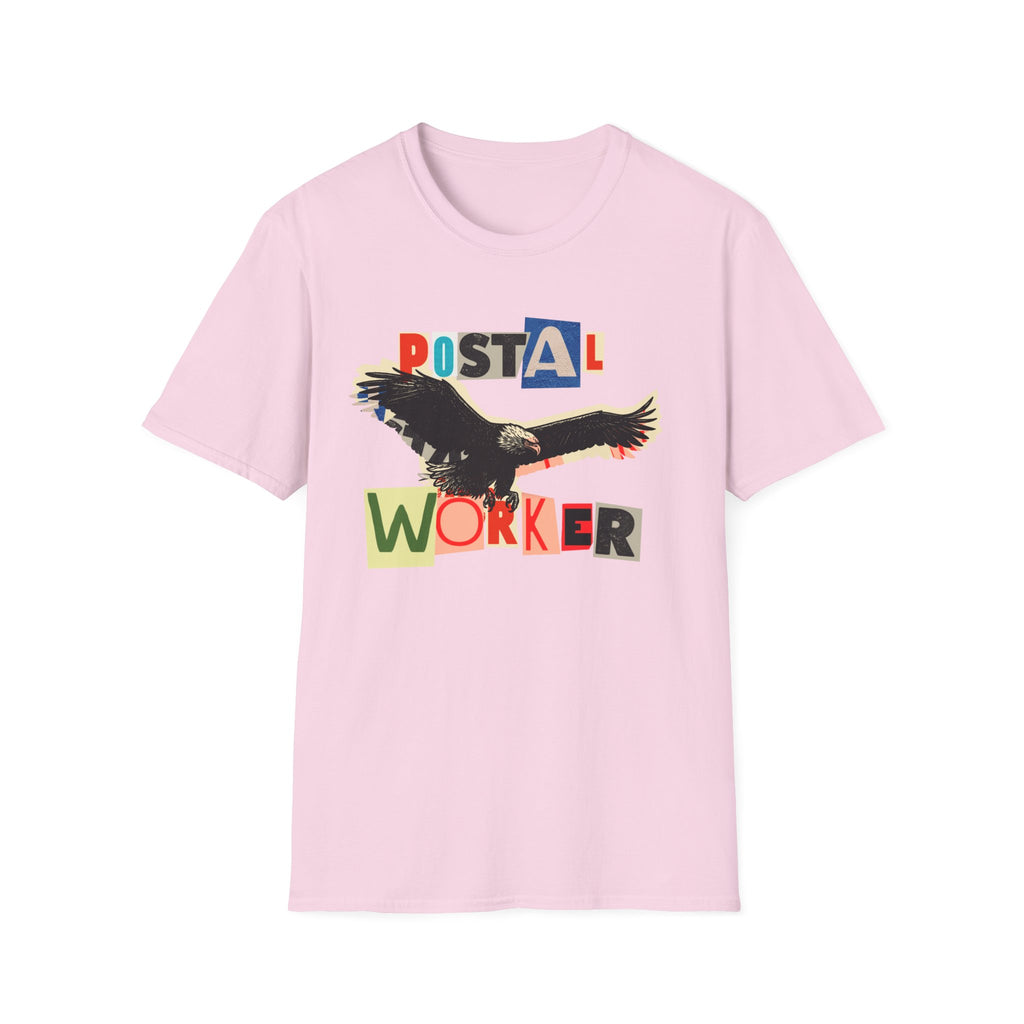 Postal Worker T-Shirt — Retro Collage Eagle Design