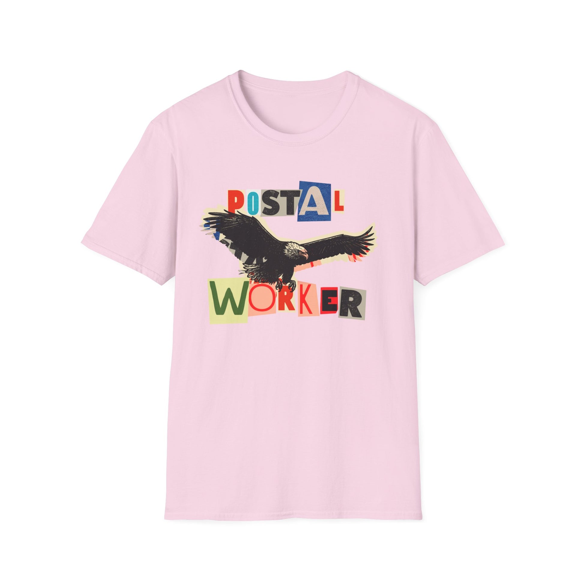 Postal Worker T-Shirt — Retro Collage Eagle Design