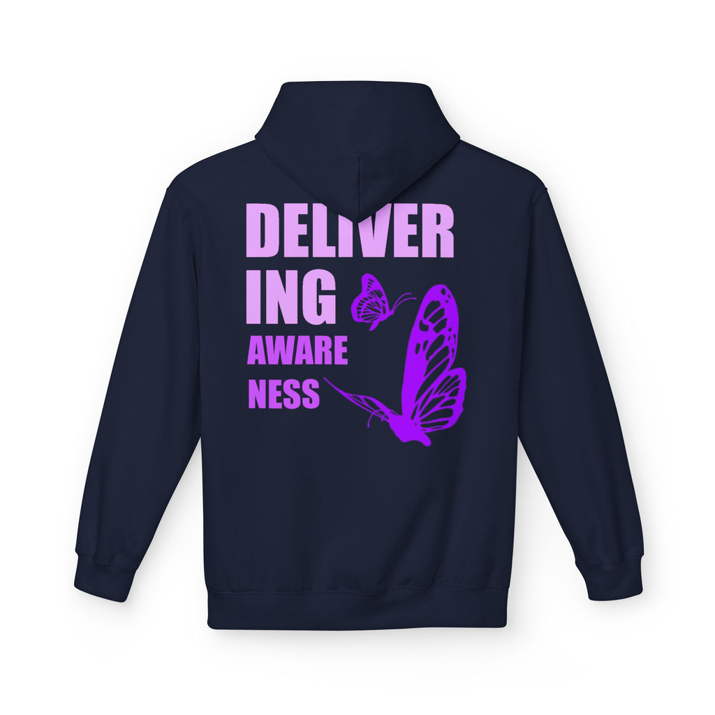Delivering Awareness Butterfly Hoodie — Lupus Awareness Purple Butterfly Hoodie