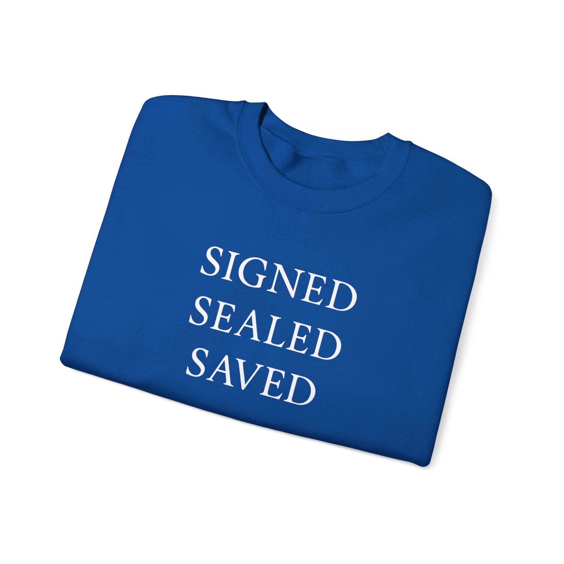 Signed Sealed Saved Crewneck Sweatshirt, Postal Workers Sweatshirts, Christian Sweatshirts, Gifts For Postal Workers, Gift Ideas.