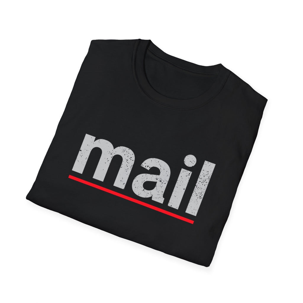 Mail-Themed Unisex T-Shirt, Casual Wear, Gift for Postal Workers, Unique Birthday Present, Fun Everyday Tee