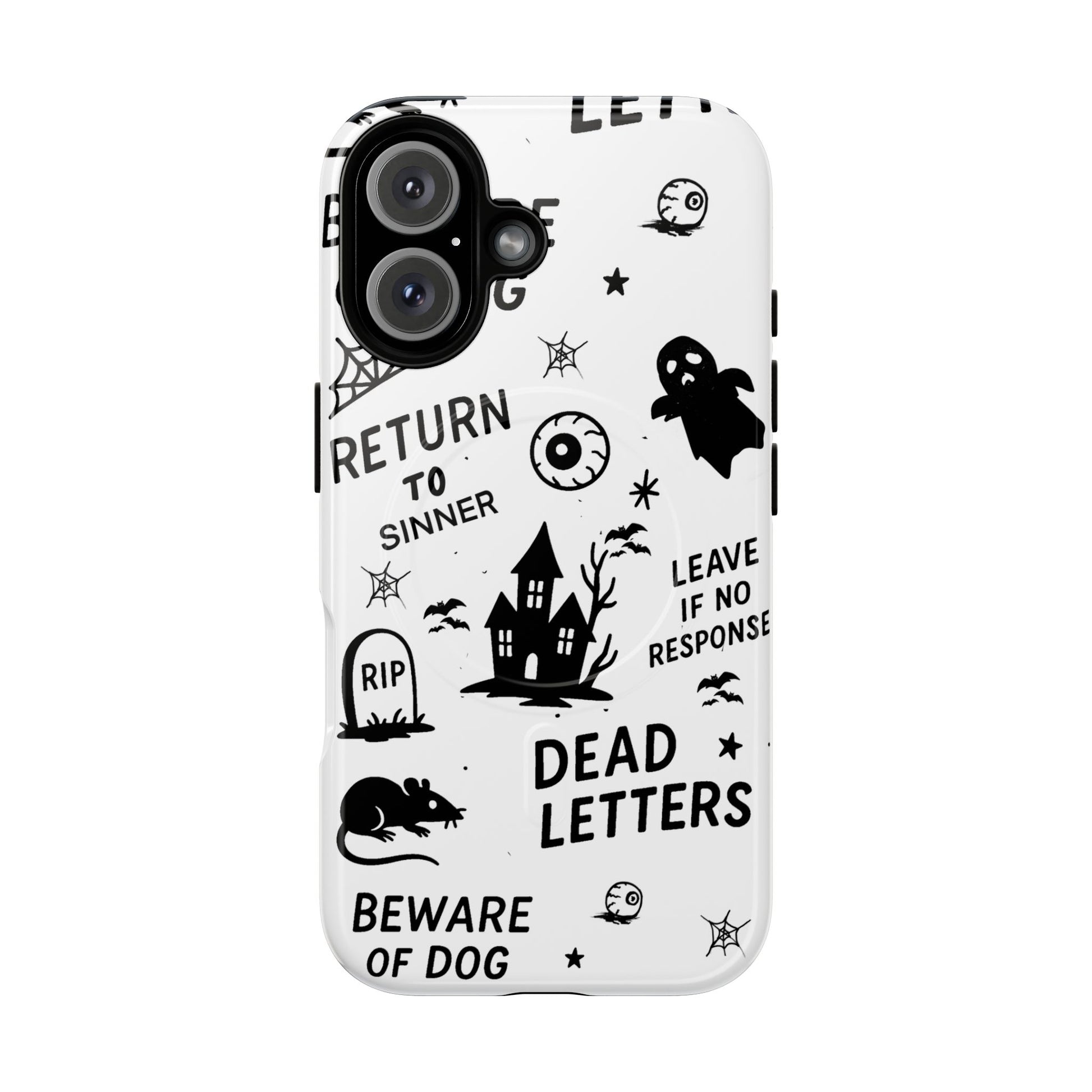 Spooky Phone Case, Halloween Accessory, Tough Magnetic Cases, Unique Gift, Gothic Style Tech Cover, Cell Phone Protector