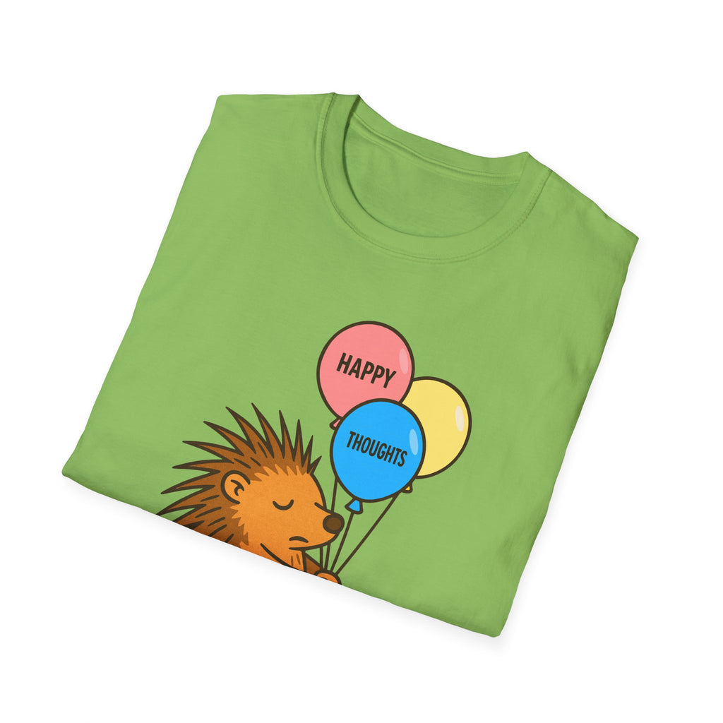 Happy Hedgehog T-Shirt, Cute Animal Tee, Unisex Softstyle Shirt, Gift for Postal Workers & Mail Carriers, Birthday Present, Casual Wear