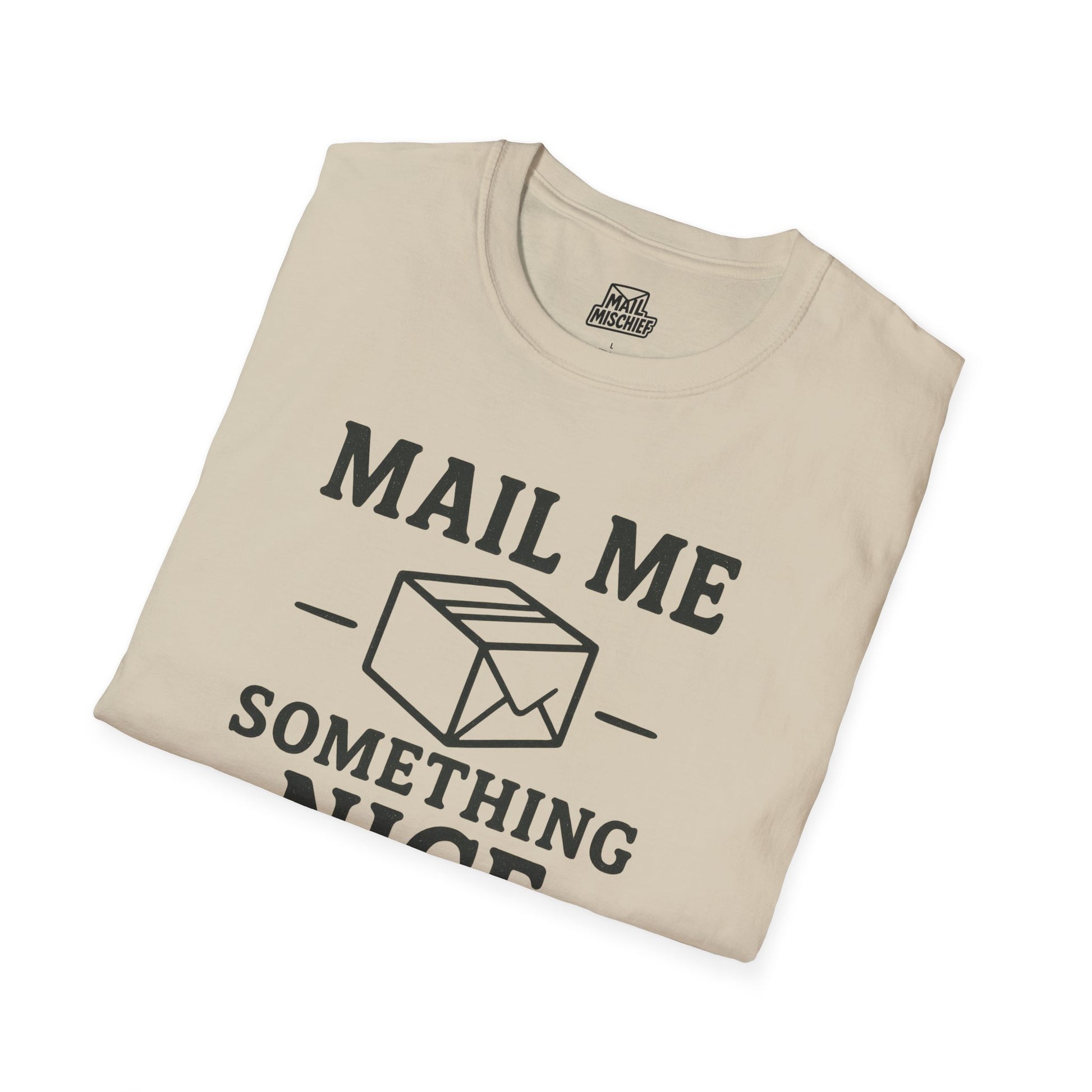 Mail Me Something Nice T-Shirt, Unisex Cute Tee, Gift for Friends, Postal Humor Shirt, Fun Casual Wear
