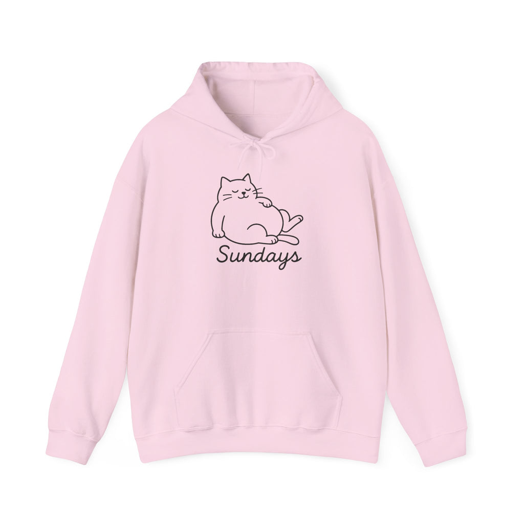 Cozy Cat Design Hoodie, Perfect for Cat Lovers, Chill Sundays, Gift for Pet Owners, Relaxed Weekend Style, Unisex Sweatshirt