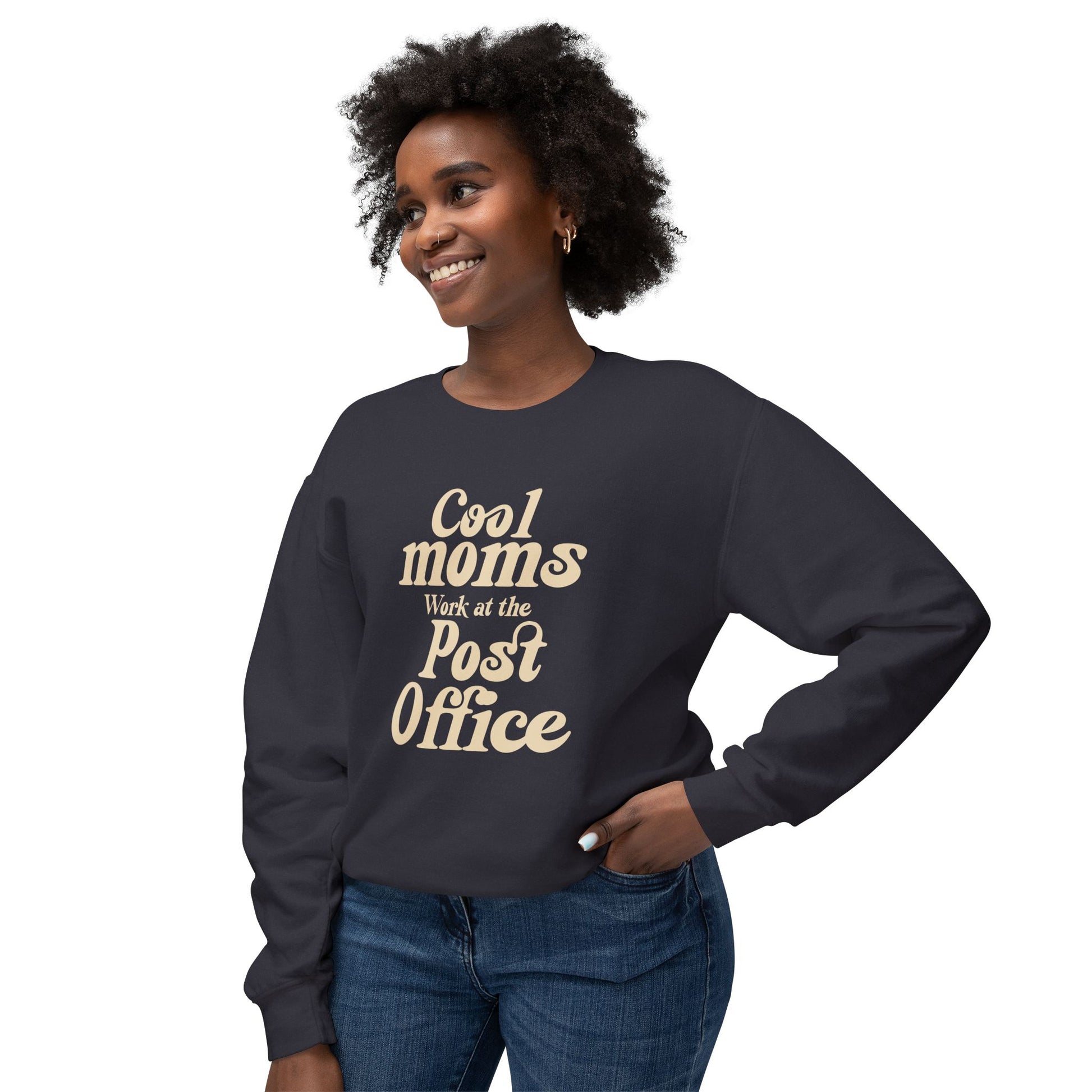 Cool Moms Work For The Post Office Crewneck Sweatshirt – Funny Mom Sweatshirt, Cute Mother’s Day Gift, Cozy Women’s Pullover, Delivery Worker Gift