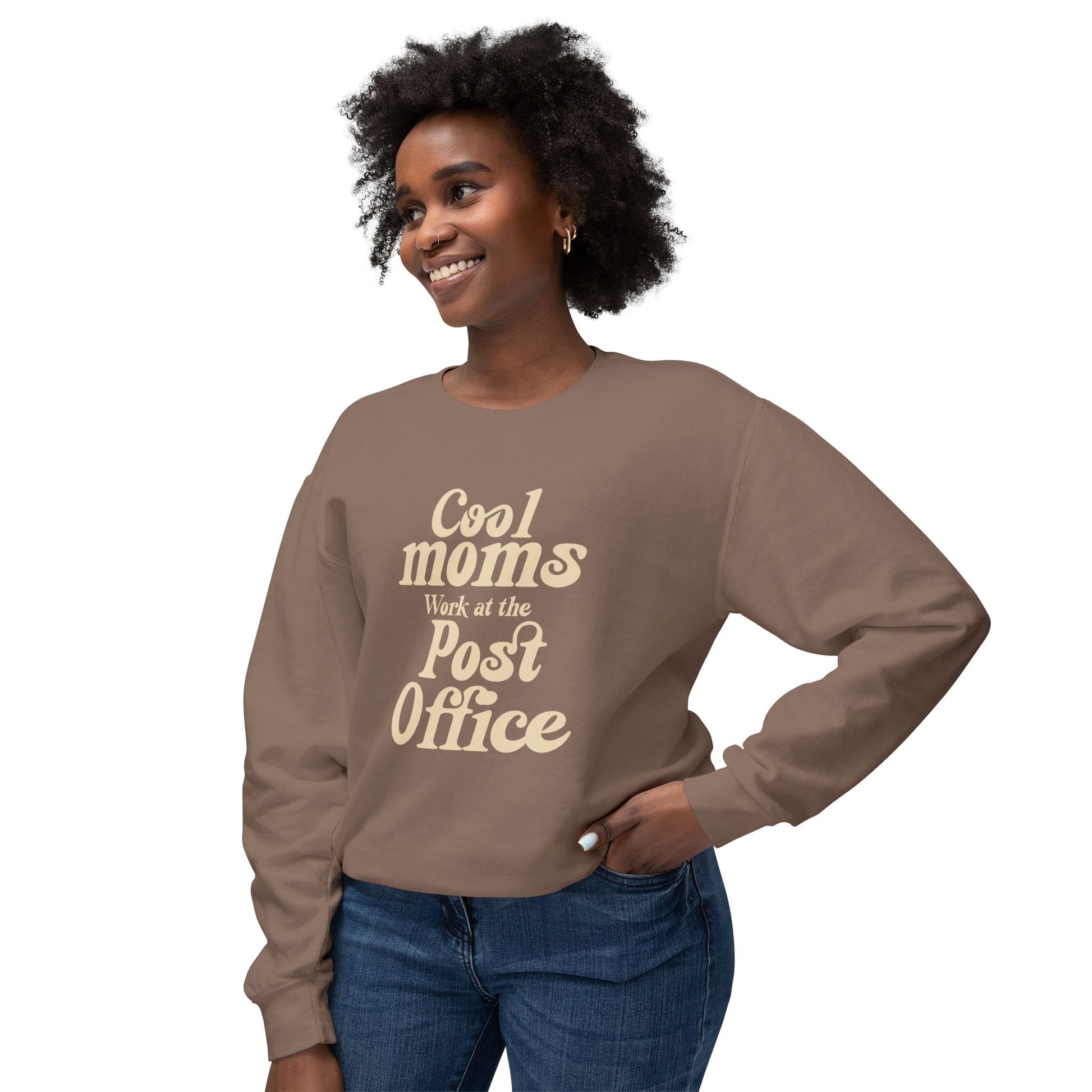 Cool Moms Work For The Post Office Crewneck Sweatshirt – Funny Mom Sweatshirt, Cute Mother’s Day Gift, Cozy Women’s Pullover, Delivery Worker Gift