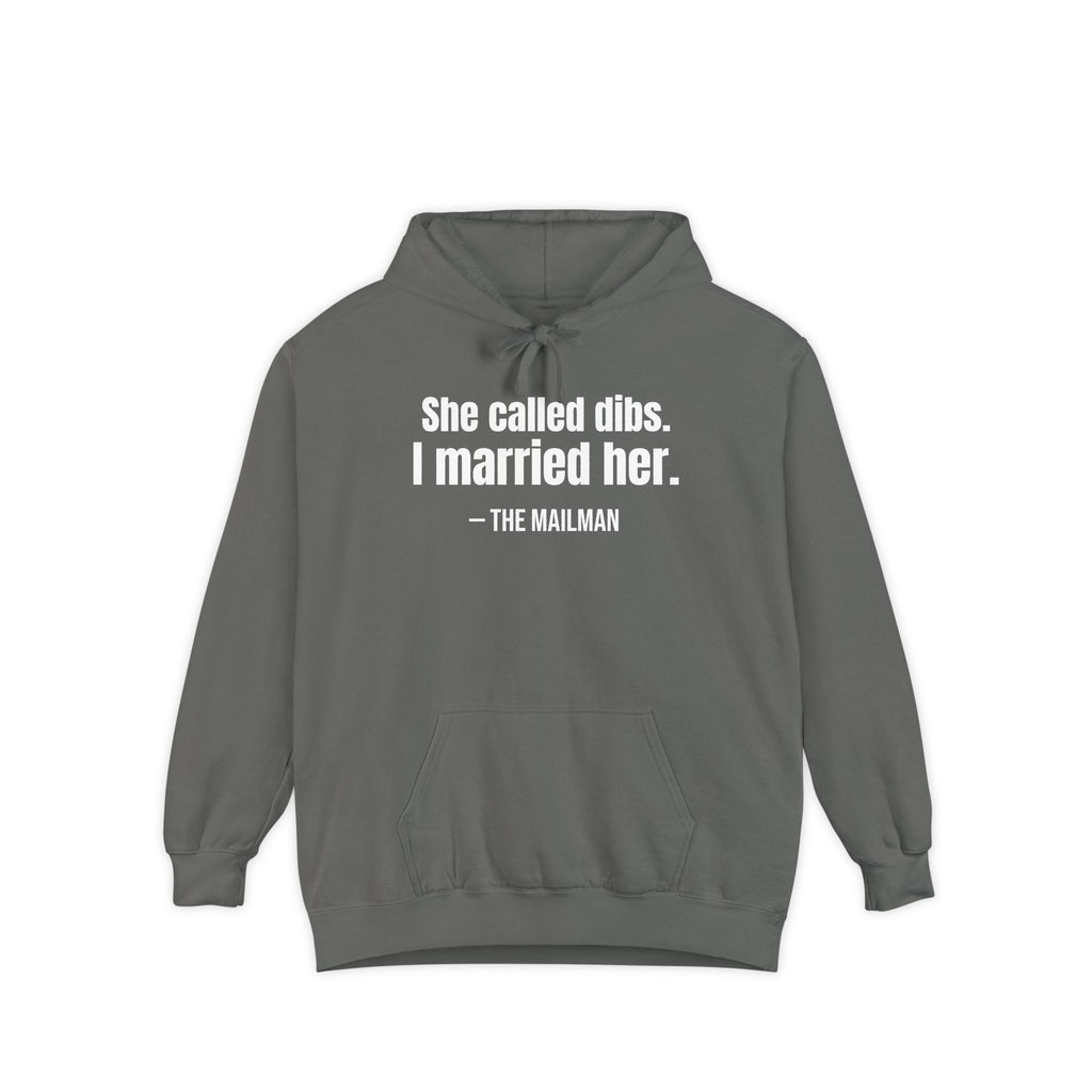 She Called Dibs I Married Her Hoodie – Funny Couple Hoodie, Husband Humor Pullover, Matching Set Gift
