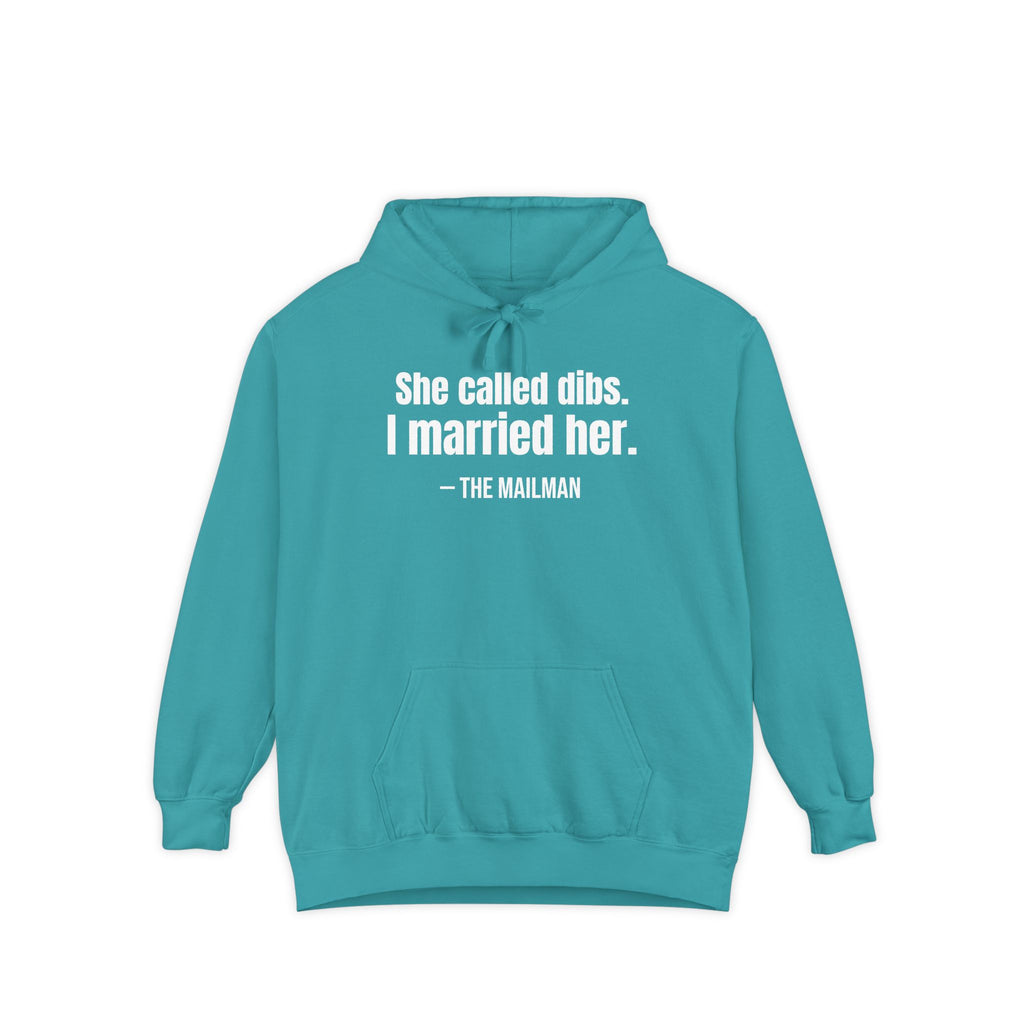 She Called Dibs I Married Her Hoodie – Funny Couple Hoodie, Husband Humor Pullover, Matching Set Gift