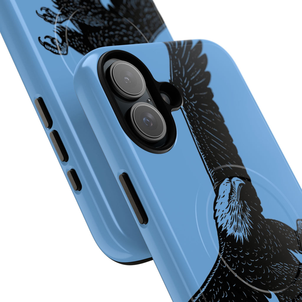 Eagle Flight Tough Magnetic Phone Case — Protective Magnetic Snap Cover with Soaring Eagle Design