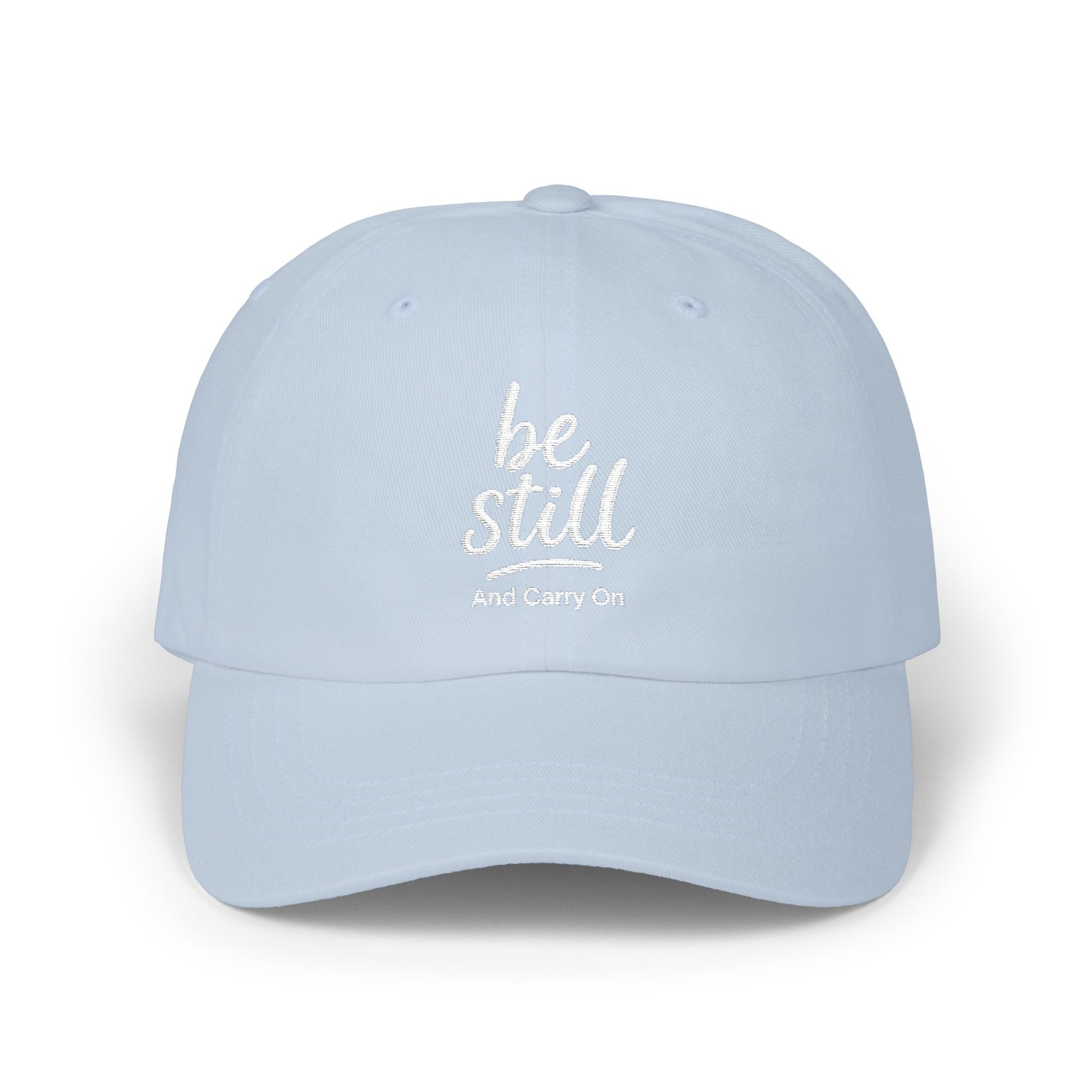 Be Still and Carry On Classic Dad Cap- A simple reminder of faith, calm, and service. Made for everyday heroes who deliver through life’s storms. The perfect gift for friends, family, and coworkers who embody quiet strength.