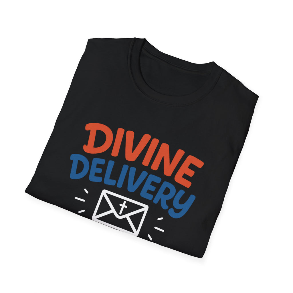 Divine Delivery God's Timing T-Shirt, Unisex Graphic Tee, Inspirational Birth Announcement Shirt, Faith-Based Gift, Religious Apparel