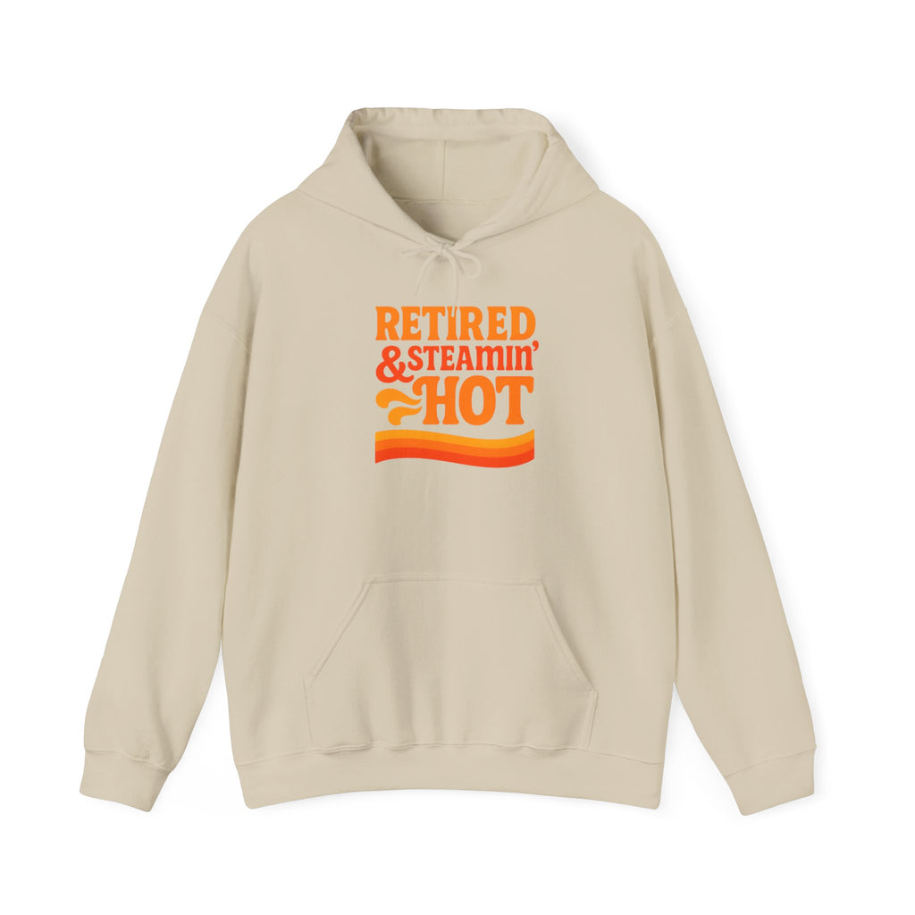 Retired & Steamin' Hot Hoodie | Unisex Heavy Blend Sweatshirt, Gift for Retirees, Postal Worker, Mail Carrier, Fun Retirement Apparel, Cozy Layer, Anniversary [...]