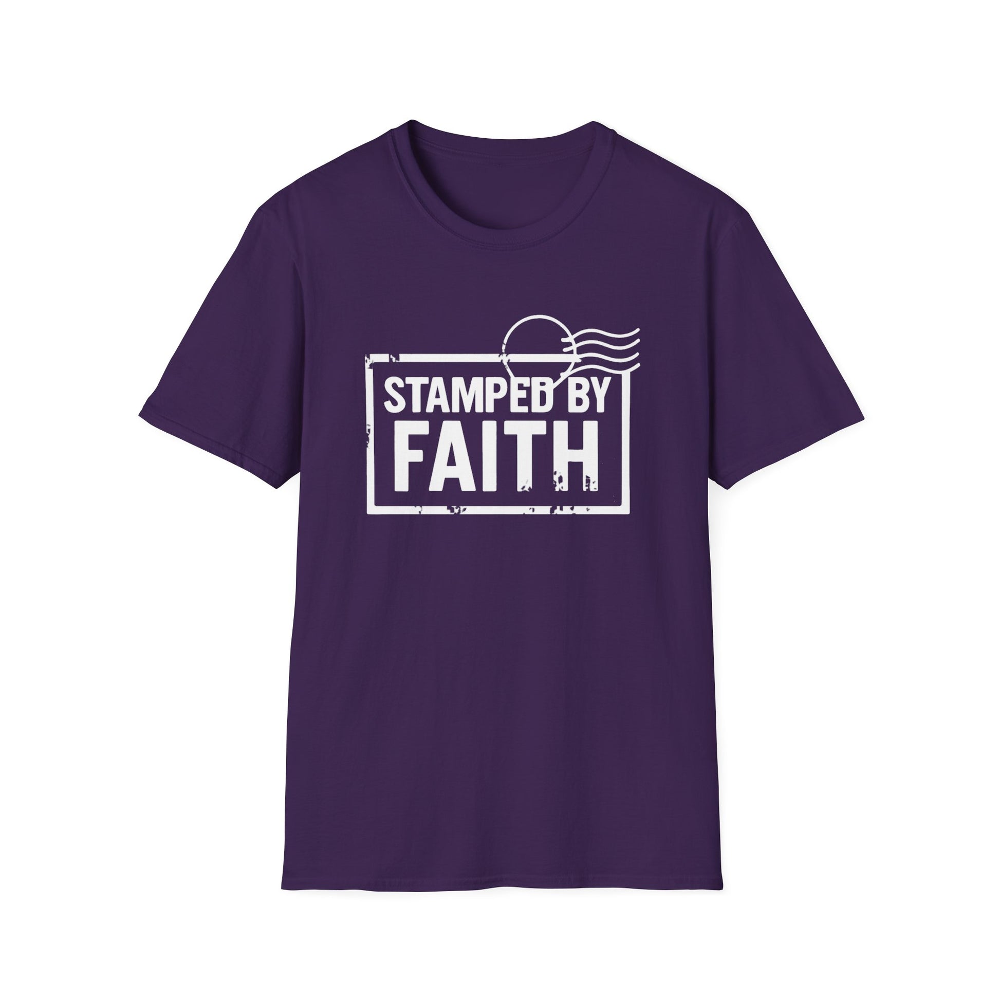 “Stamped By Faith” Faith-Inspired Unisex Soft style T-Shirt, Casual Wear, Gift for Believers, Faith-Based Apparel, Perfect for Everyday, Christian Apparel