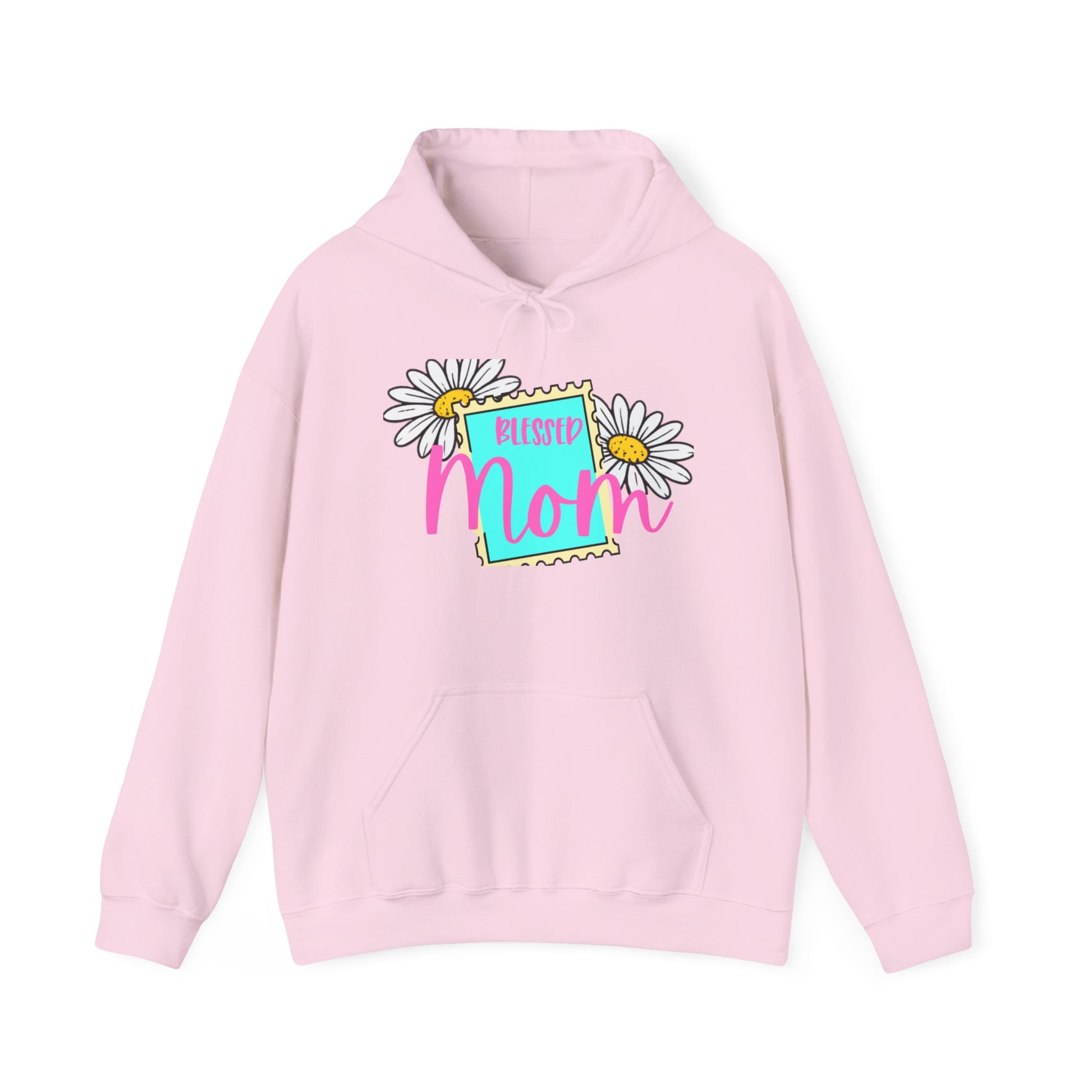 Blessed Mom Hoodie – Cute Mother’s Day Gift for Mom | Minimalist Stamp Design Mom Sweatshirt
