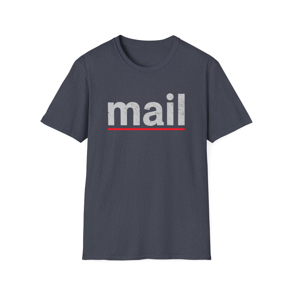 Mail-Themed Unisex T-Shirt, Casual Wear, Gift for Postal Workers, Unique Birthday Present, Fun Everyday Tee