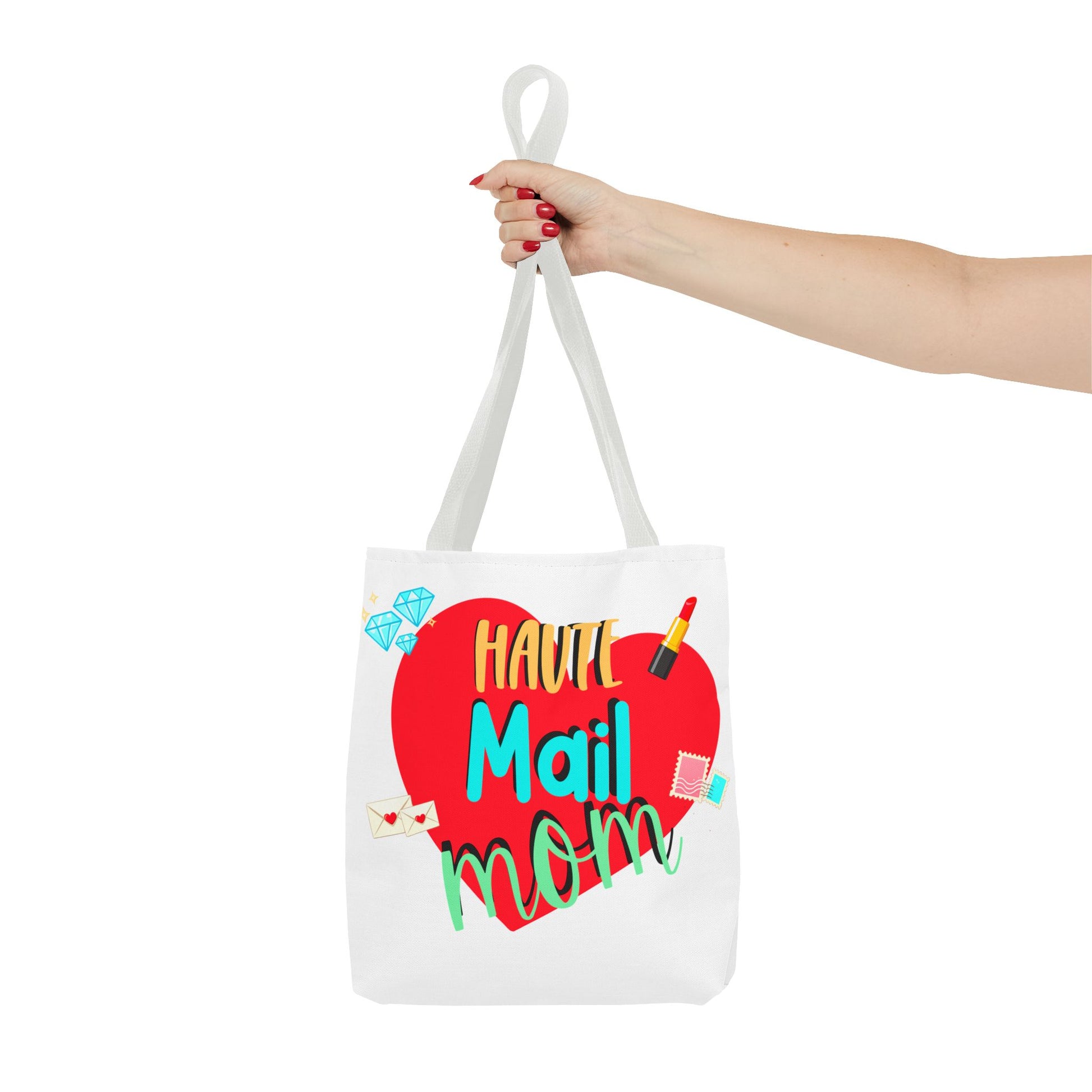 Tote Bag — "Haut Mail Mom" Heart Design Tote for Postal & Mom Gifts