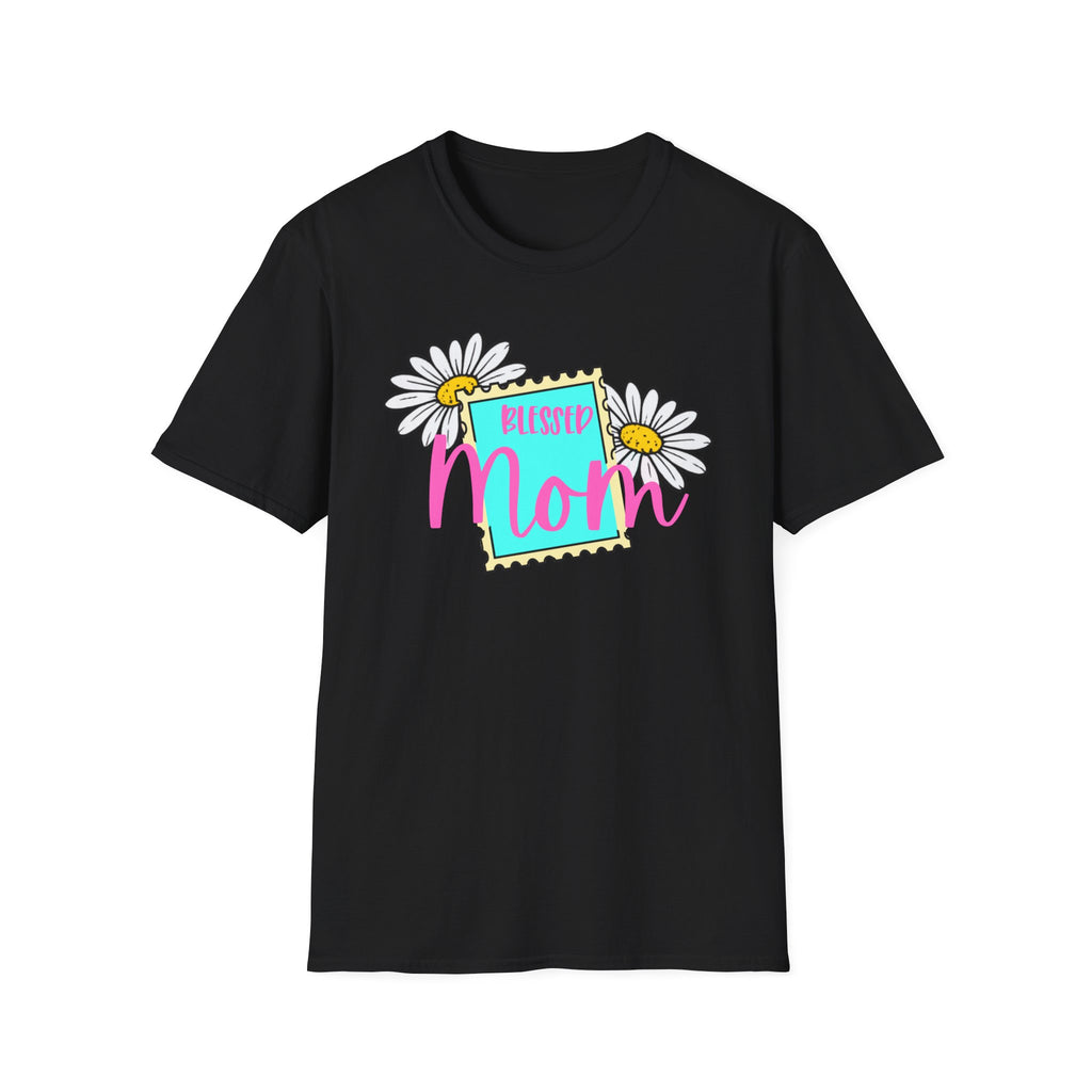 Blessed Mom T-Shirt – Cute Mother’s Day Gift for Mom | Minimalist Stamp Design Mom Tee | Gift for Her, Mama Shirt