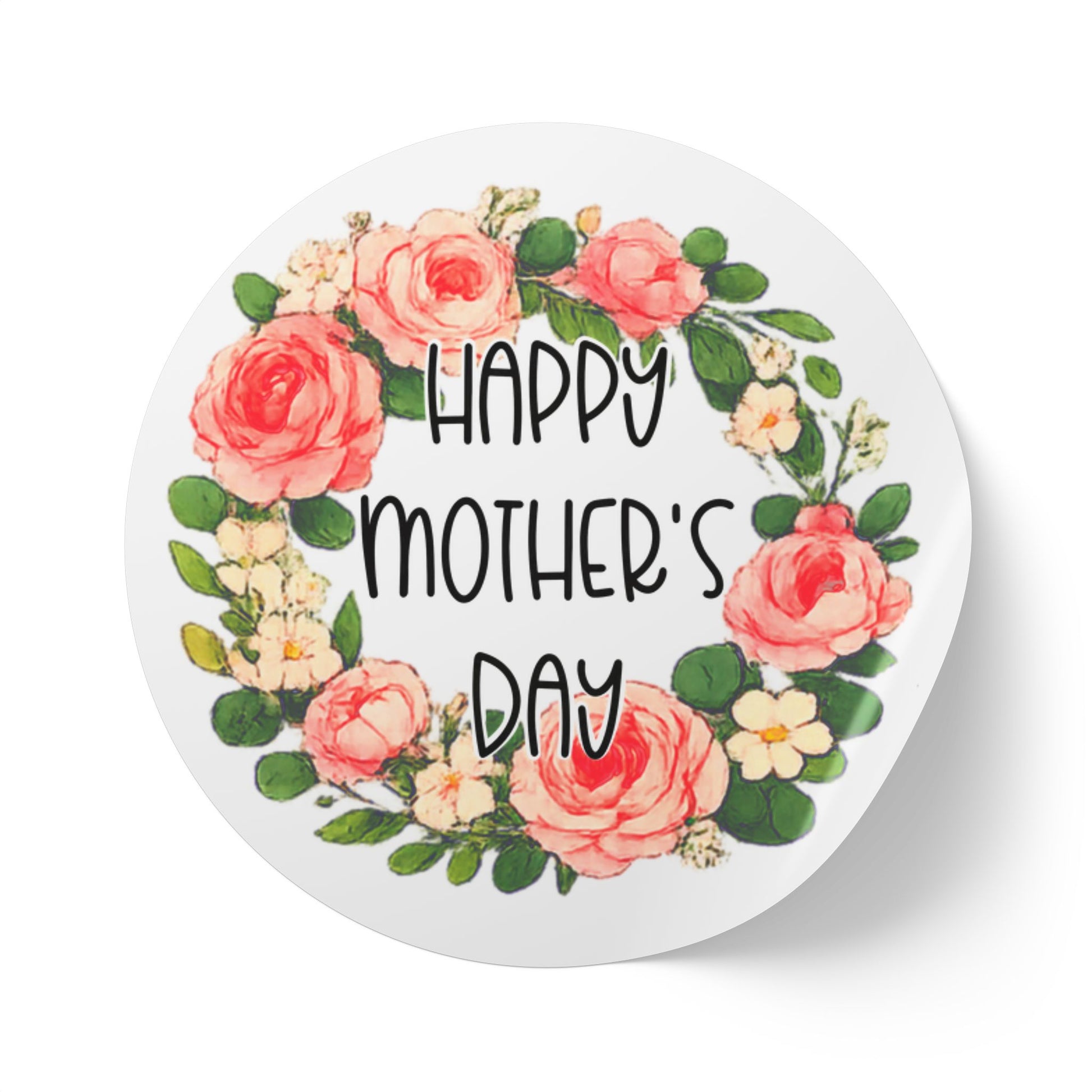 Cute Happy Mother's Day Sticker Labels — Roll of Decorative Mother’s Day Gift Seals