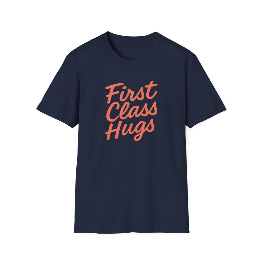 First Class Hugs Unisex Softstyle T-Shirt, Cute Gift for Friends, Cozy Casual Wear, Perfect for Birthdays, Family Gatherings, Everyday [...]