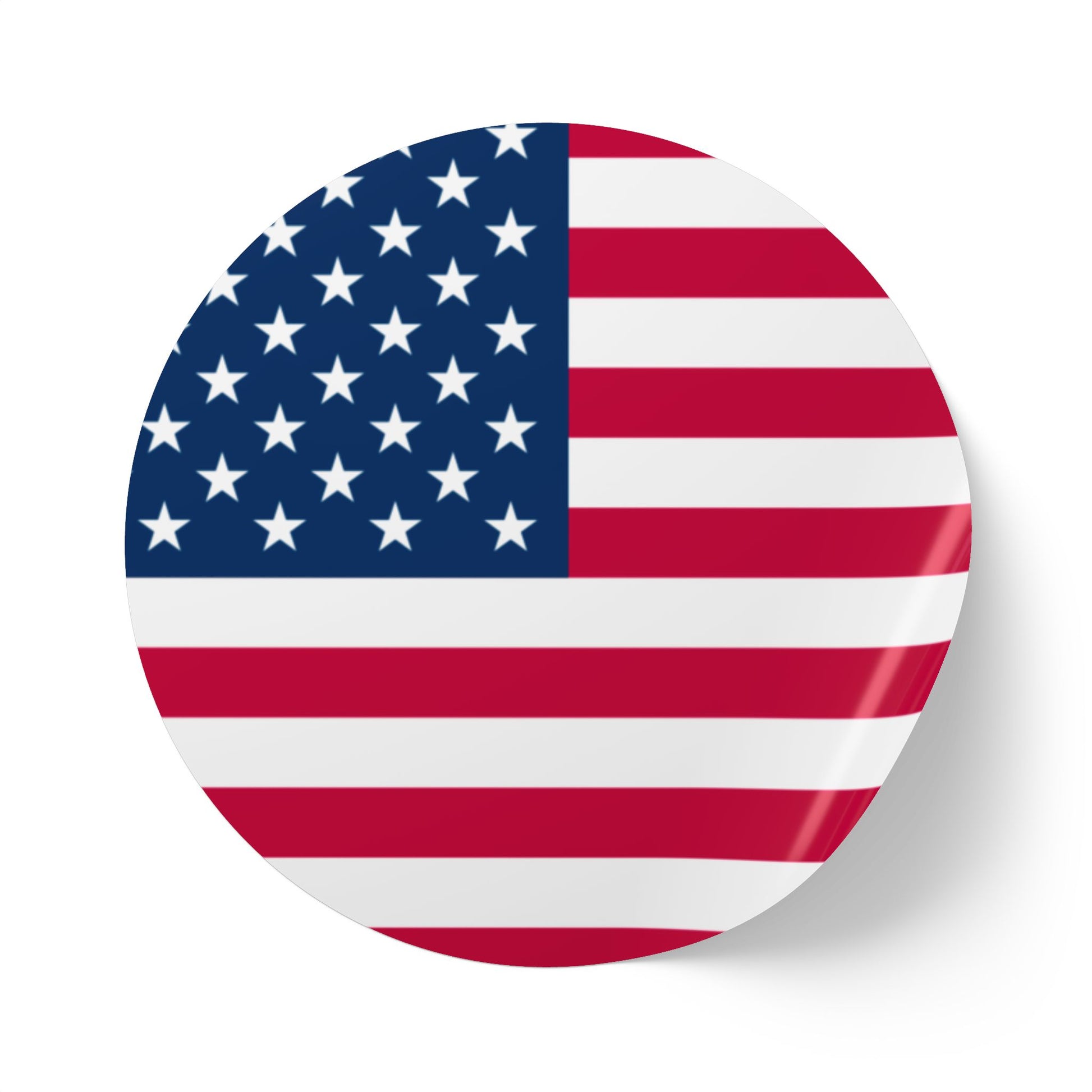 American Flag Round Stickers — American Flag Label Rolls for Independence Day, Veterans Day & Small Business Owners