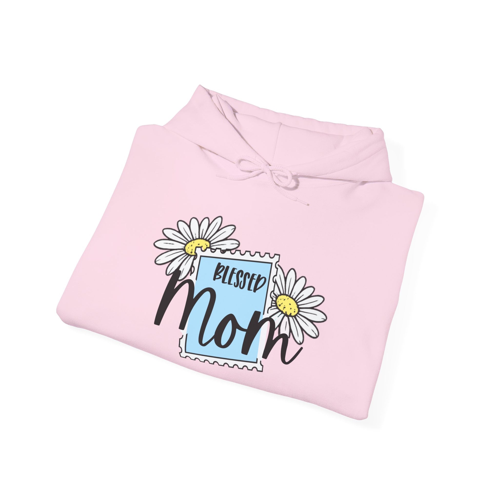Blessed Mom Hoodie – Cute Mother’s Day Gift for Mom | Minimalist Stamp Design Mom Sweatshirt