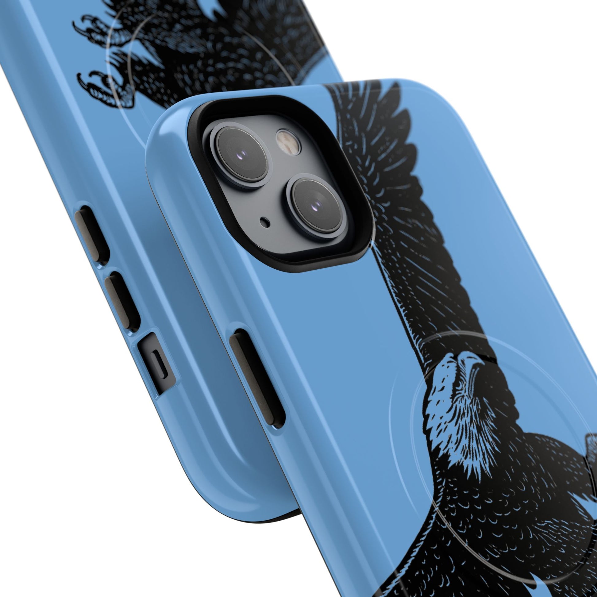 Eagle Flight Tough Magnetic Phone Case — Protective Magnetic Snap Cover with Soaring Eagle Design