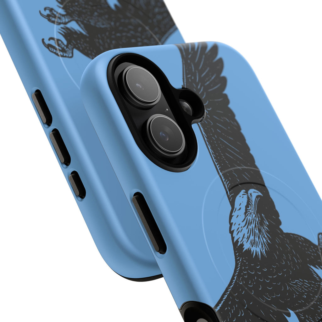 Eagle Flight Tough Magnetic Phone Case — Protective Magnetic Snap Cover with Soaring Eagle Design