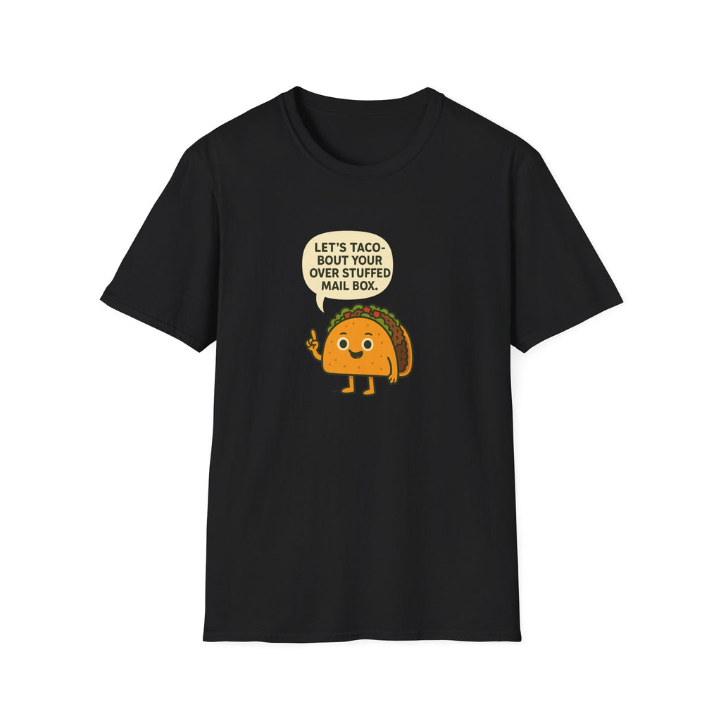 Let's Taco 'Bout It Unisex Softstyle T-Shirt | Fun Foodie Tee for Taco Lovers, Perfect Gift for Birthdays, Taco Tuesday, or Food Events