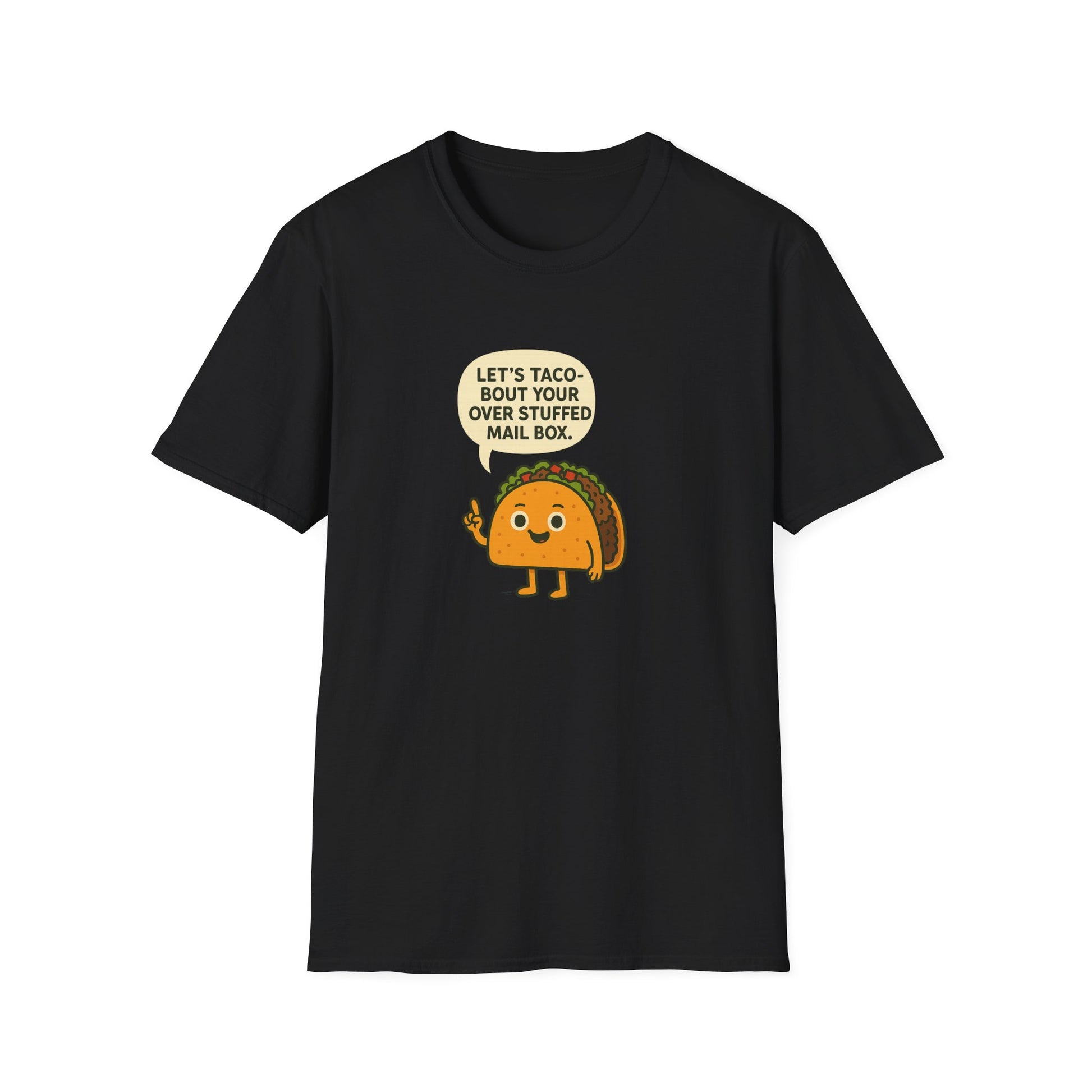 Let's Taco 'Bout It Unisex Softstyle T-Shirt | Fun Foodie Tee for Taco Lovers, Perfect Gift for Birthdays, Taco Tuesday, or Food Events