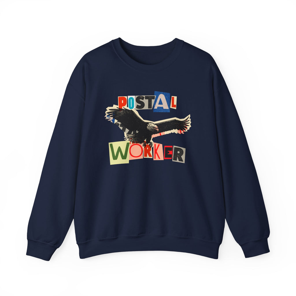 Postal Worker Ransom Letter Sweatshirt – Bold Eagle Graphic Sweatshirt for Proud Mail Carriers