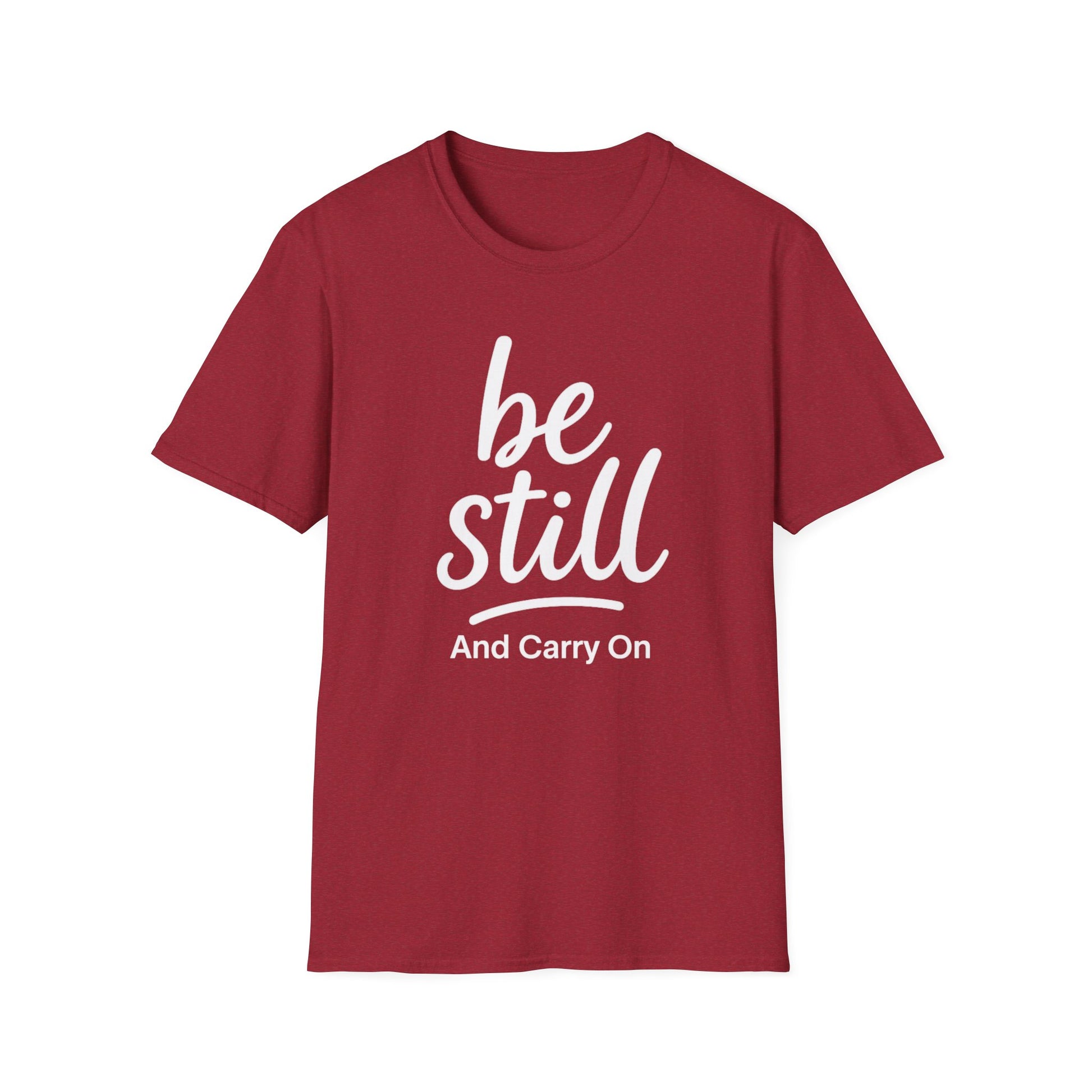 Be Still And Carry On Graphic Tee- Inspirational T-Shirt design for postal workers and people of faith